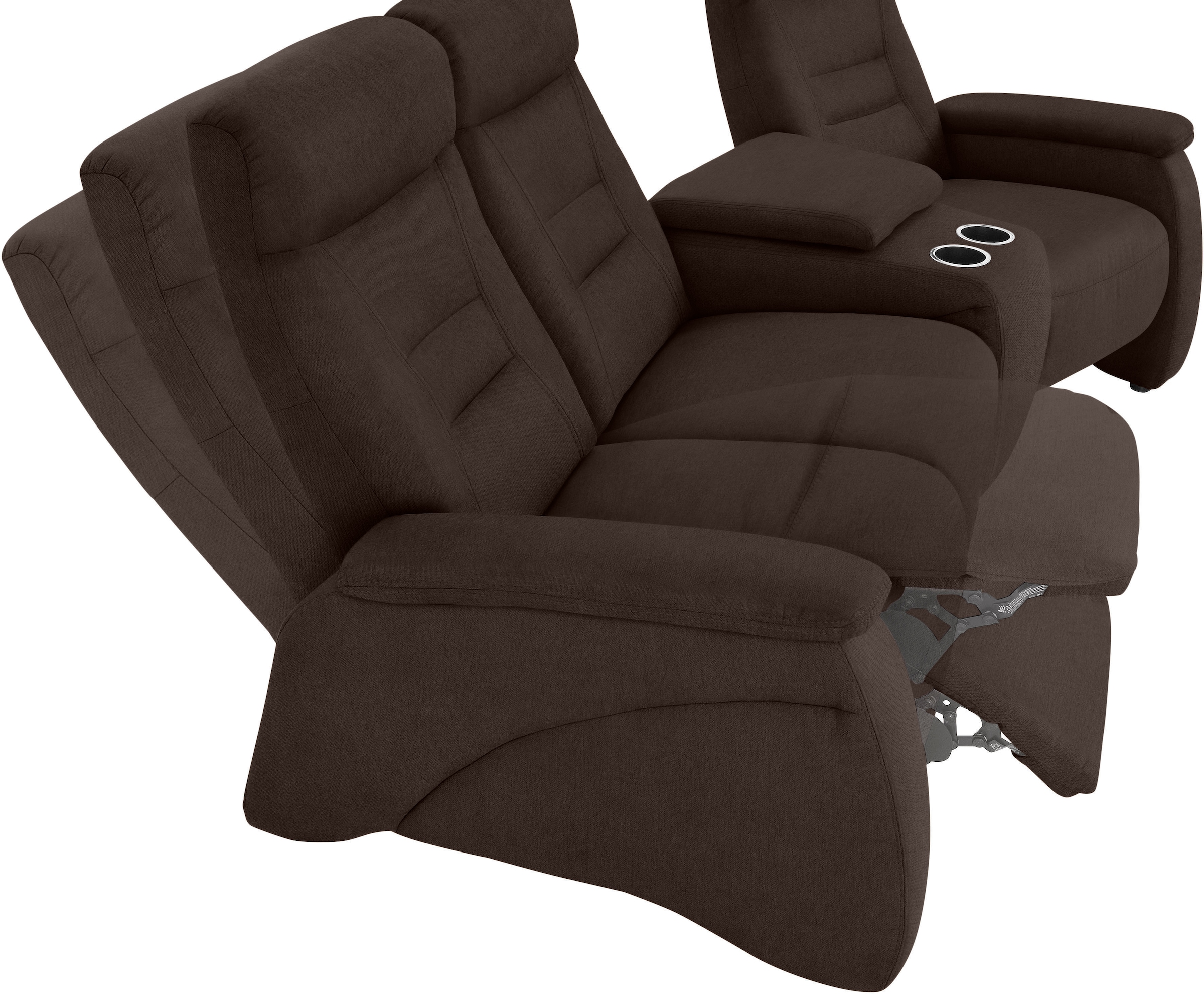 exxpo - sofa fashion 3-Sitzer »Ascoli, Kinosofa mit hohem Sitzkomfort, bequeme Armlehnen«, inkl. Relaxfunktion, Ablage und Staufach, hohe Rückenlehne