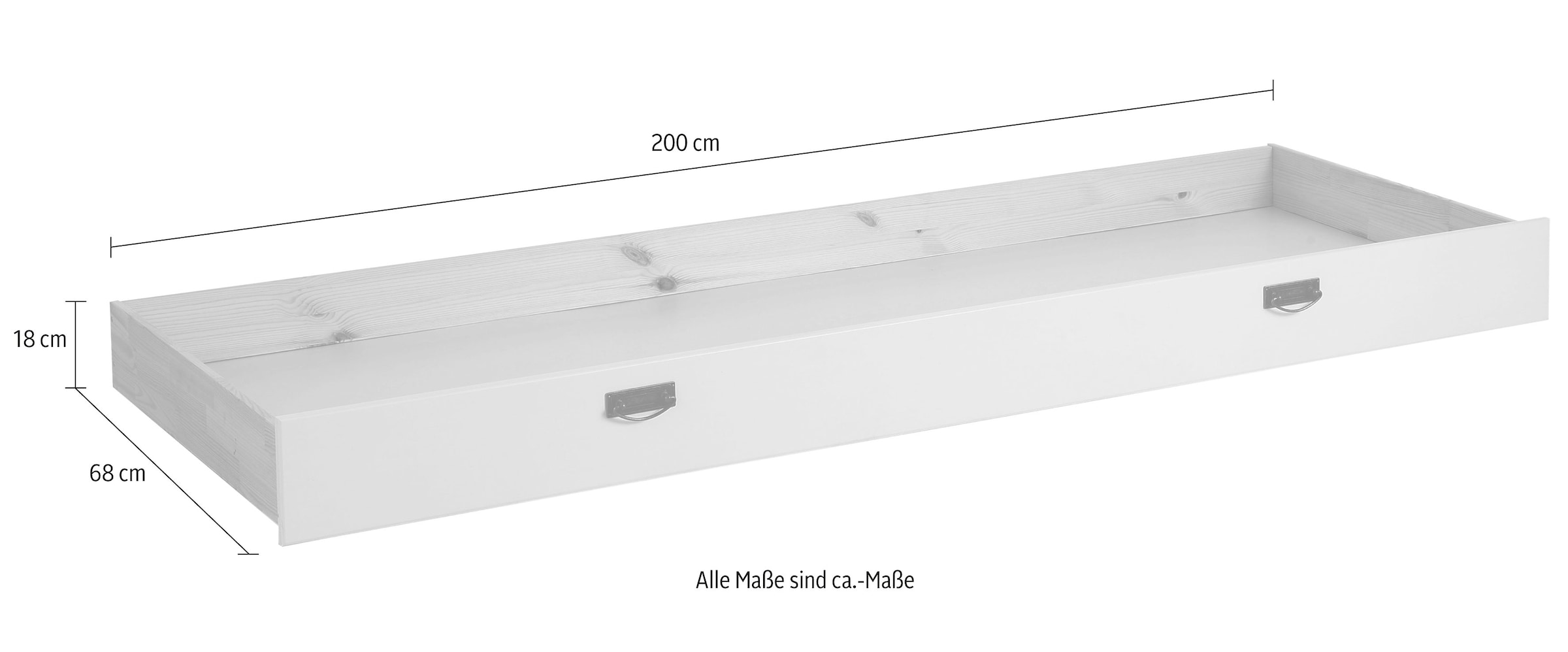 OTTO home Schubkasten »Konrad« aus massivem Kiefernholz, FSC®-zertifiziert, mit Kunststoff-Rollen