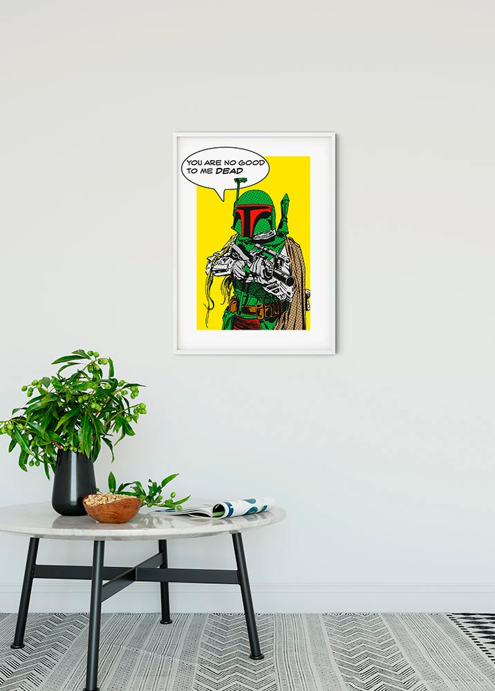 Komar Poster »Star Wars Classic Comic Quote Boba Fett«, Star Wars, (1 St.), Kinderzimmer, Schlafzimmer, Wohnzimmer