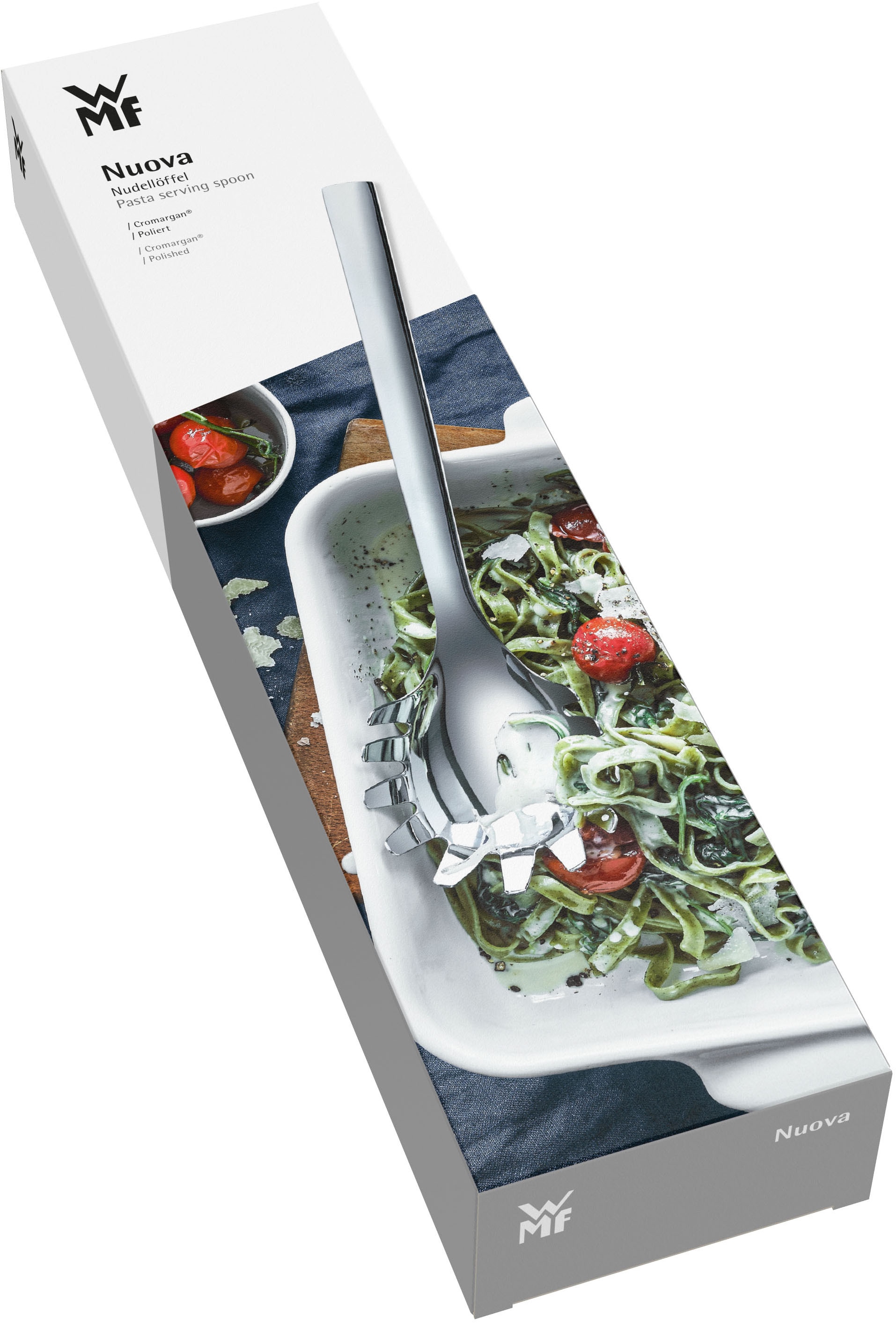 WMF Nudellöffel »Nuova«, (1 tlg.), Spaghettilöffel, Cromargan Edelstahl rostfrei, Geschenkverpackung