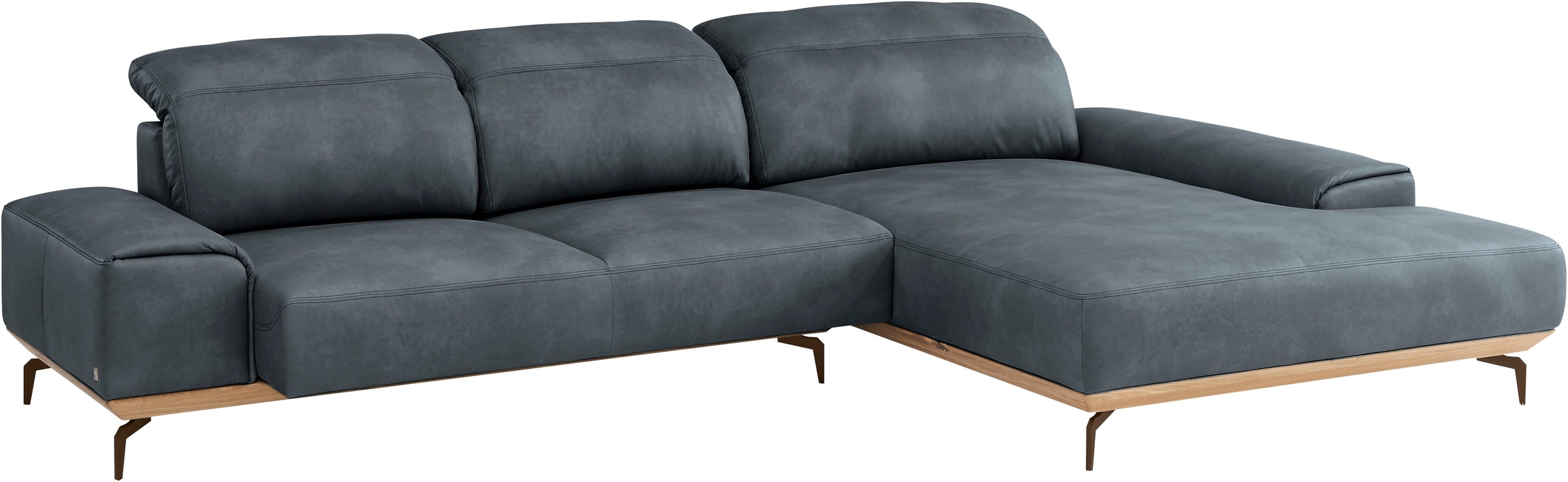 Musterring Wohnlandschaft »MR 2490«, Bronze-Fuß, Sitzhöhe 48cm, wahlweise mit Funktionen, Maße 342 x 207 cm