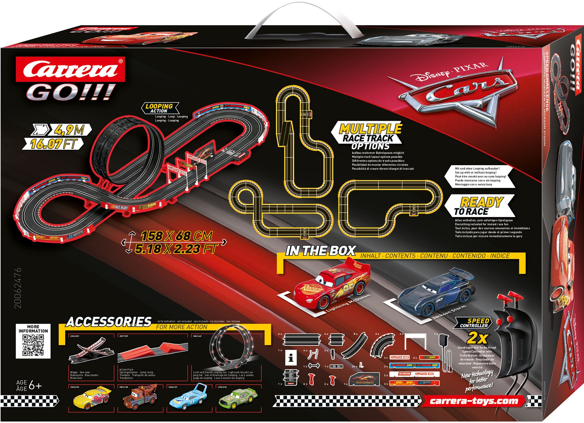 Carrera® Autorennbahn »Carrera GO!!! - Disney Pixar Cars - Speed Challenge«
