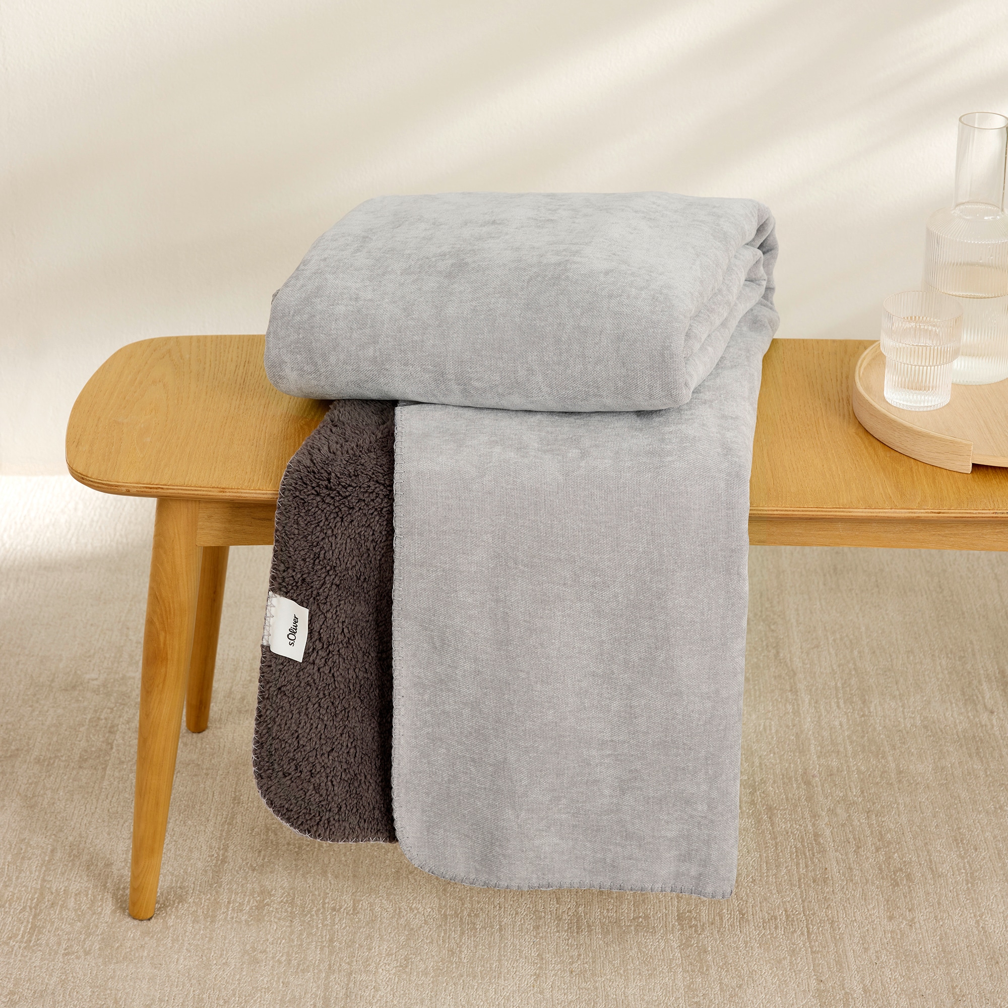 s.Oliver Wohndecke »s.Oliver Lounge Decke«, trendige Doubleface-Optik