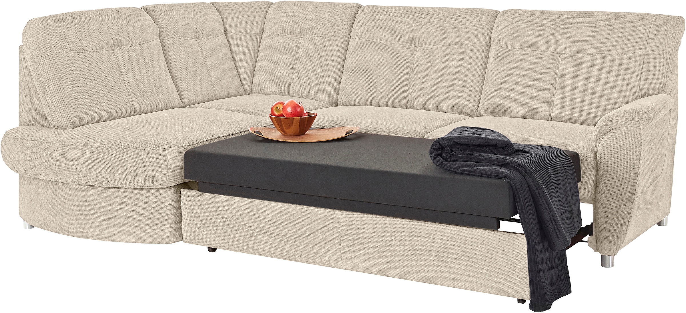 sit&more Ecksofa »Sonoma L-Form«, wahlweise mit Bettfunktion und Bettkasten