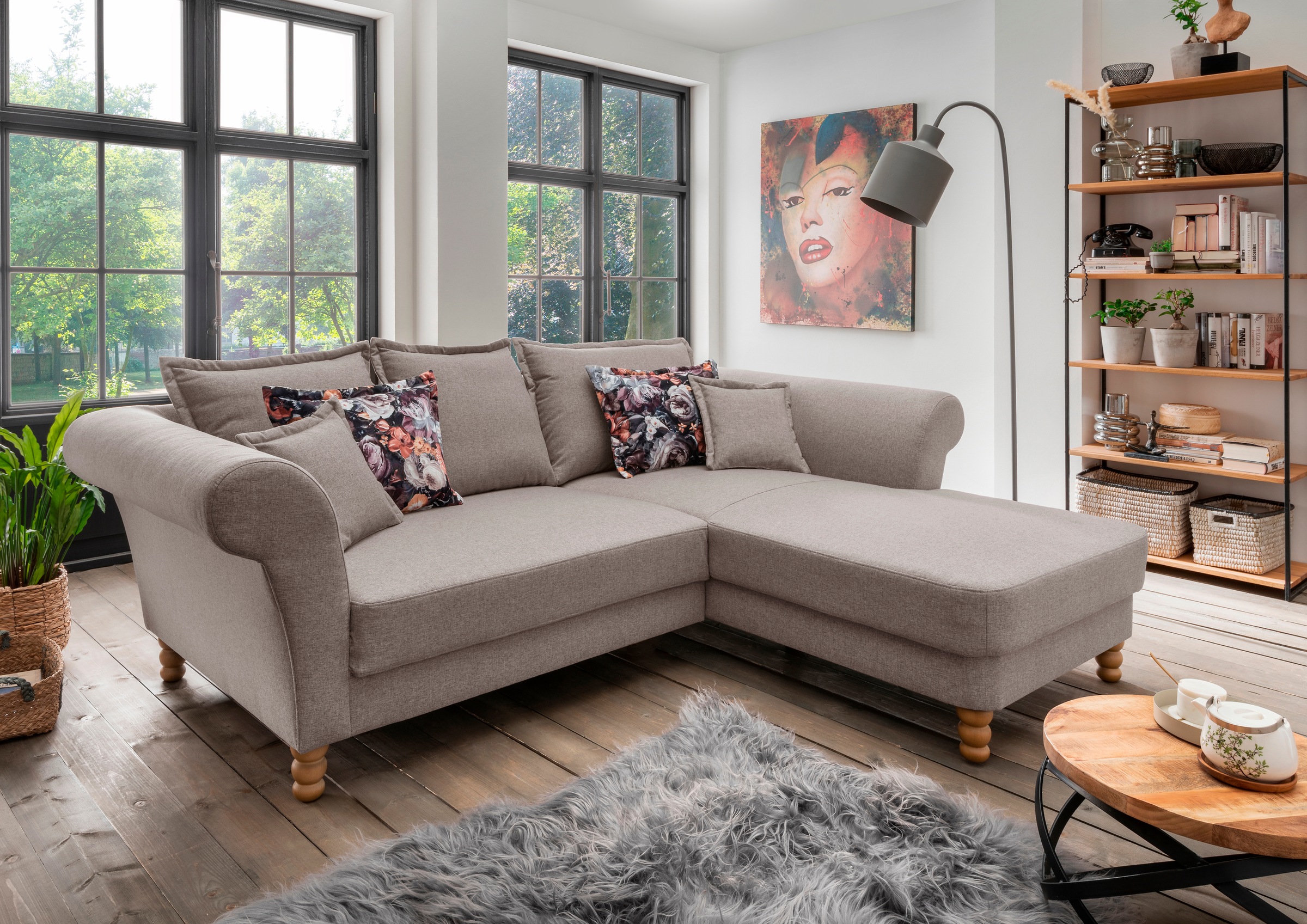 Home affaire Ecksofa »Tassilo Mega Polsterecke mit Kaltschaum im Sitz, bequem, L-Form«