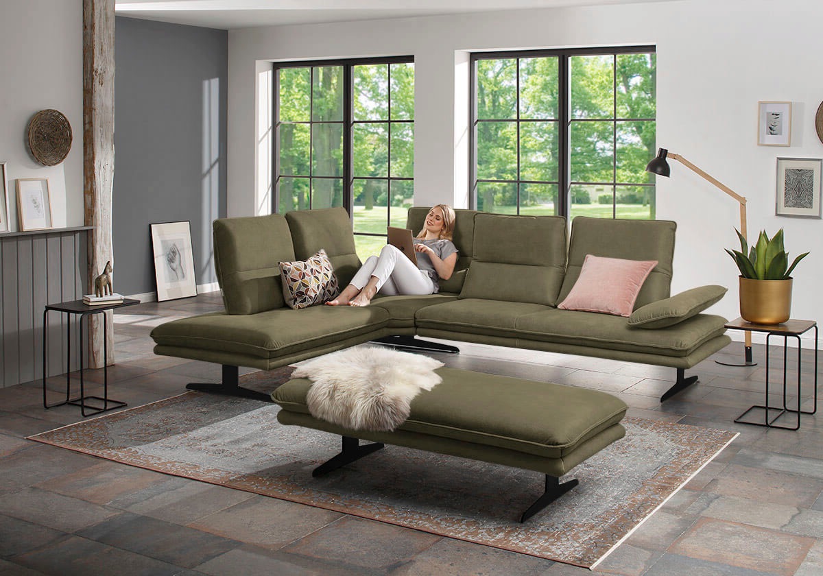 W.SCHILLIG Ecksofa "broadway, Designsofa, mit tollem Sitzkomfort, L-Form" S günstig online kaufen