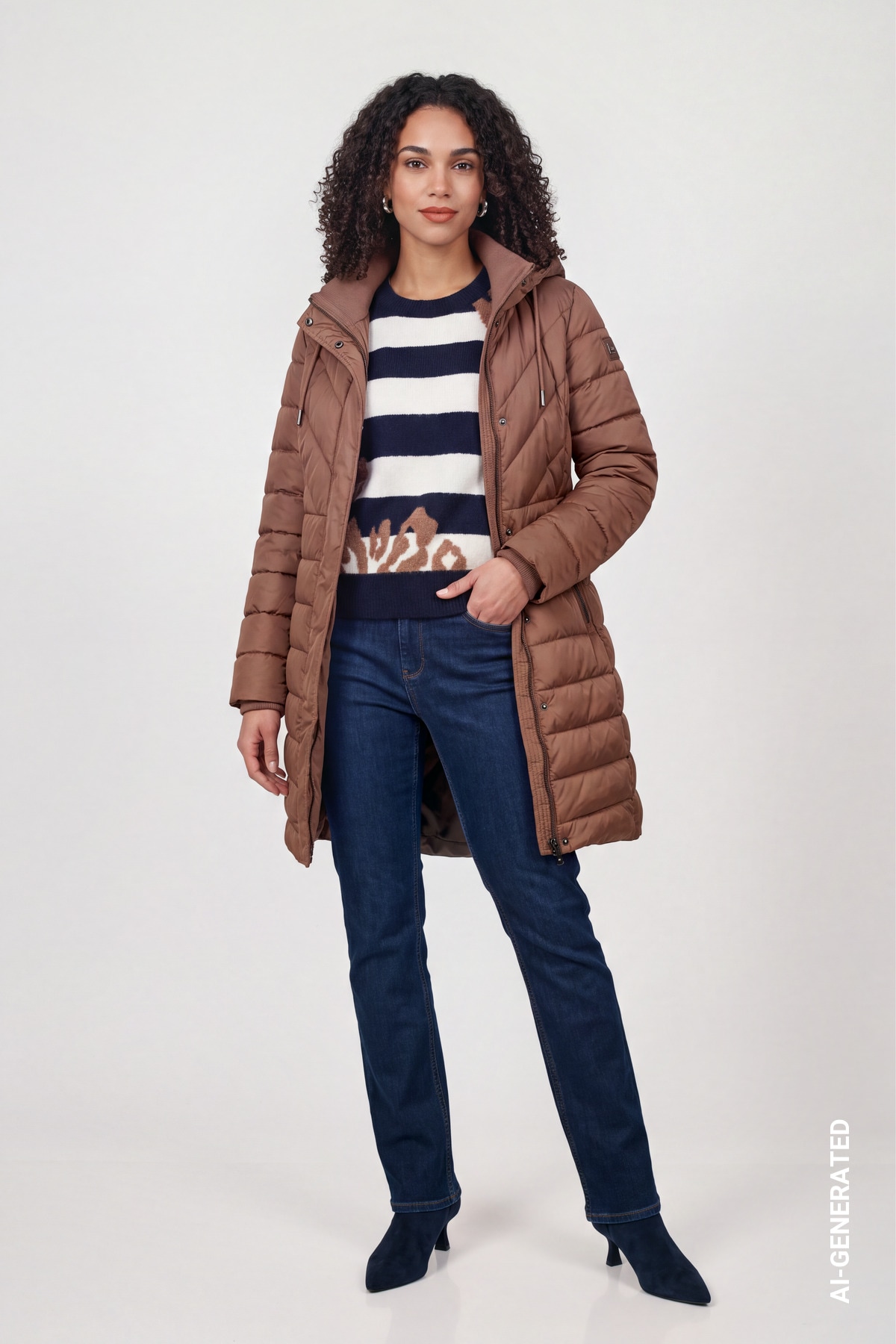 Monari Steppmantel Regular fit mit Kapuze
