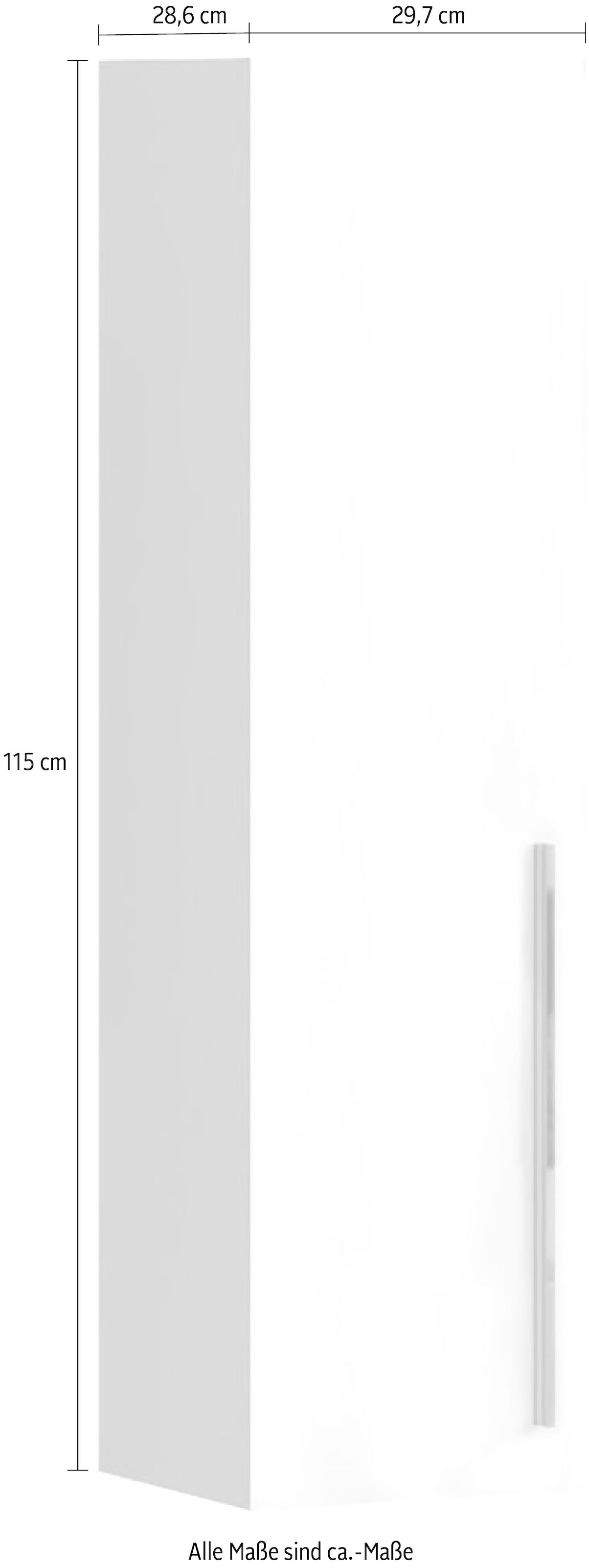 Places of Style Hängevitrine »Piano«, UV lackiert, Soft-Close-Funktion, Höhe 115 cm, Breite 29,7 cm