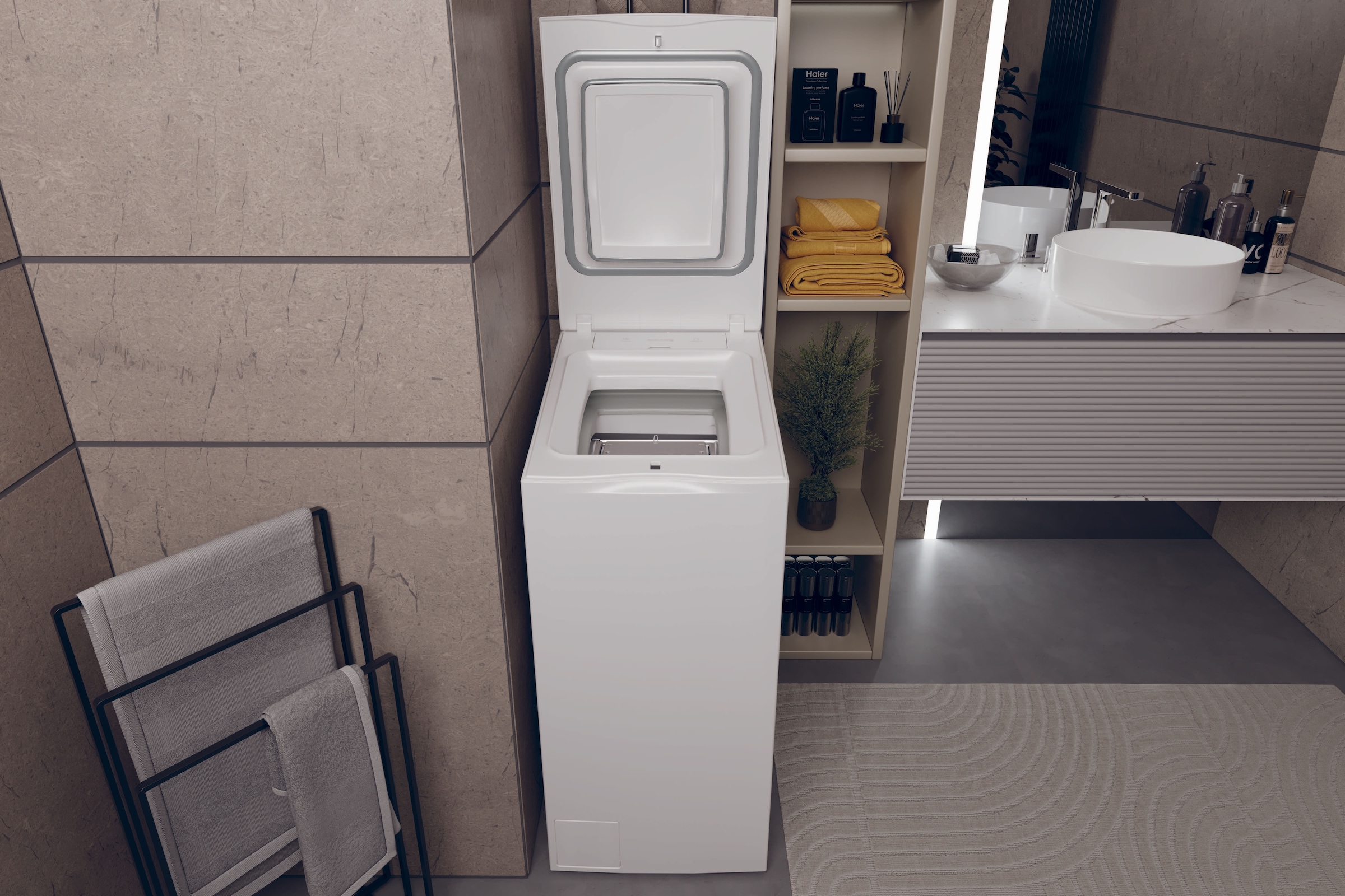 Haier Waschmaschine Toplader »HW90-BPD13386U-S« 9 kg 1300 U/min 9kg Fassungsvermögen & Energieeffizienzklasse A