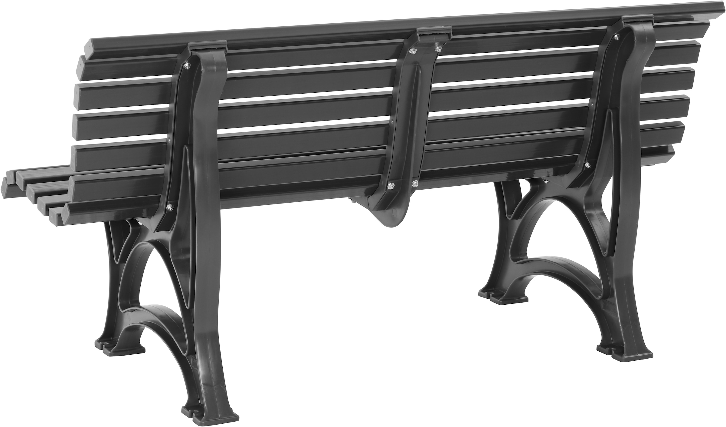 indeko Gartenbank »3er-Bank Helgoland 150 cm graphitgrau« Vollkunststoff