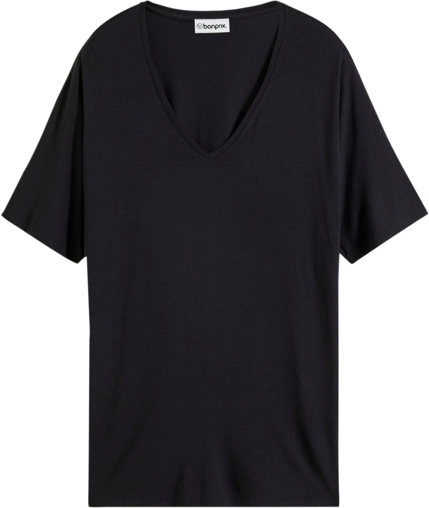 bonprix T-Shirt »Long-Shirt aus nachhaltigem Viskose-Mix« Oversize-Passform, Halbarm-Design, aus Viskose-Mix mit Elasthan
