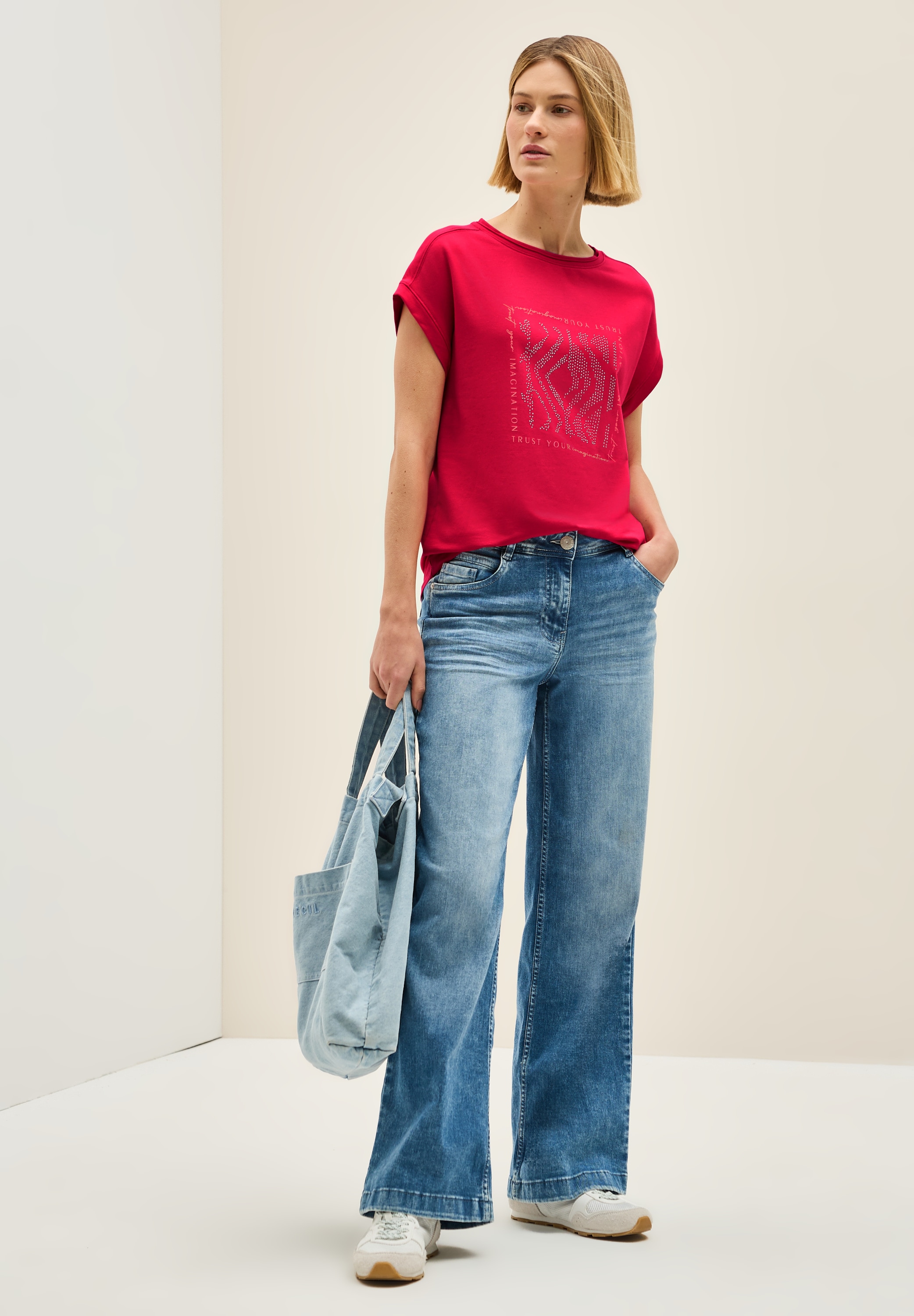 Cecil T-Shirt, mit Glitzer Print
