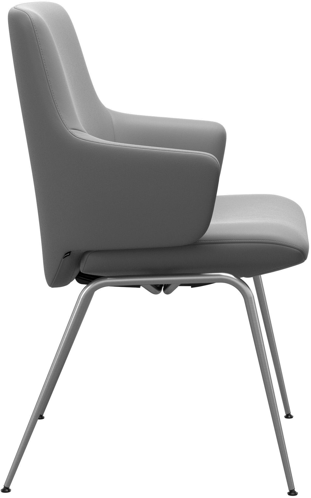 Stressless® Polsterstuhl »Laurel«, Leder BATICK, Low Back mit Armlehne, Größe L, mit Beinen aus Stahl in Chrom glänzend
