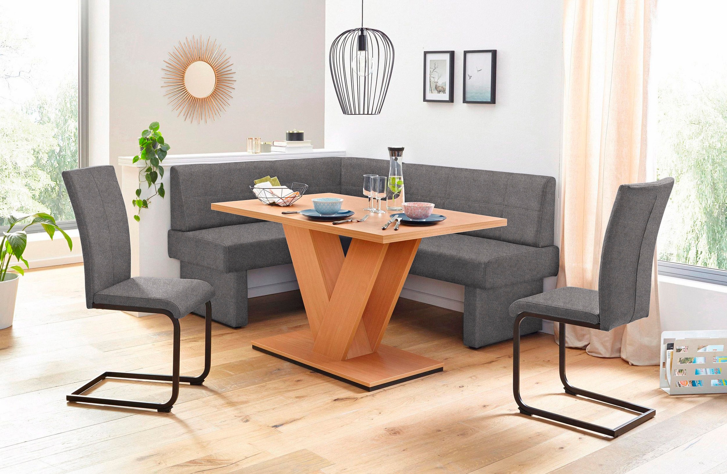 Home affaire Freischwinger »Nils«, (Set), 2 St., Strukturstoff-Struktur gro günstig online kaufen