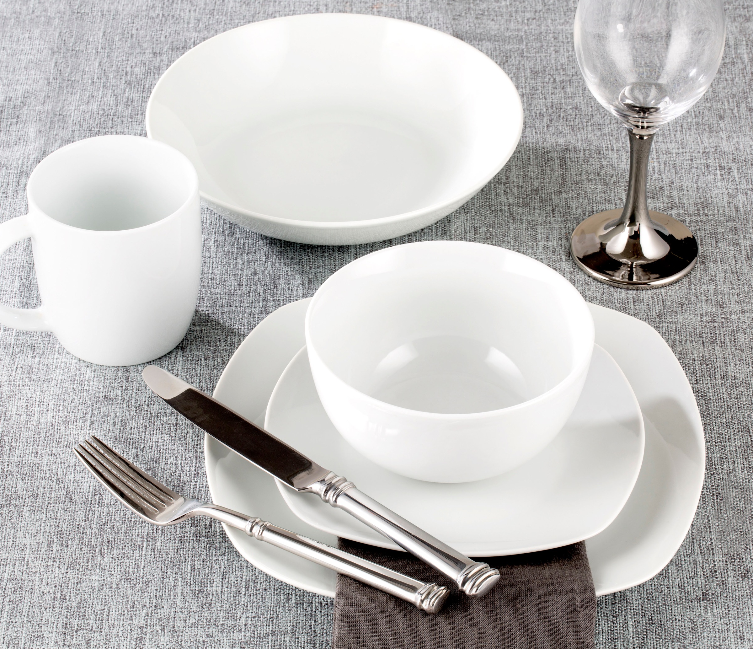 Retsch Arzberg Kombiservice »Geschirr-Set, Service EVERY DAY«, (Set, 30 tlg.), eckige Coupform, 30 Teile, für 6 Personen