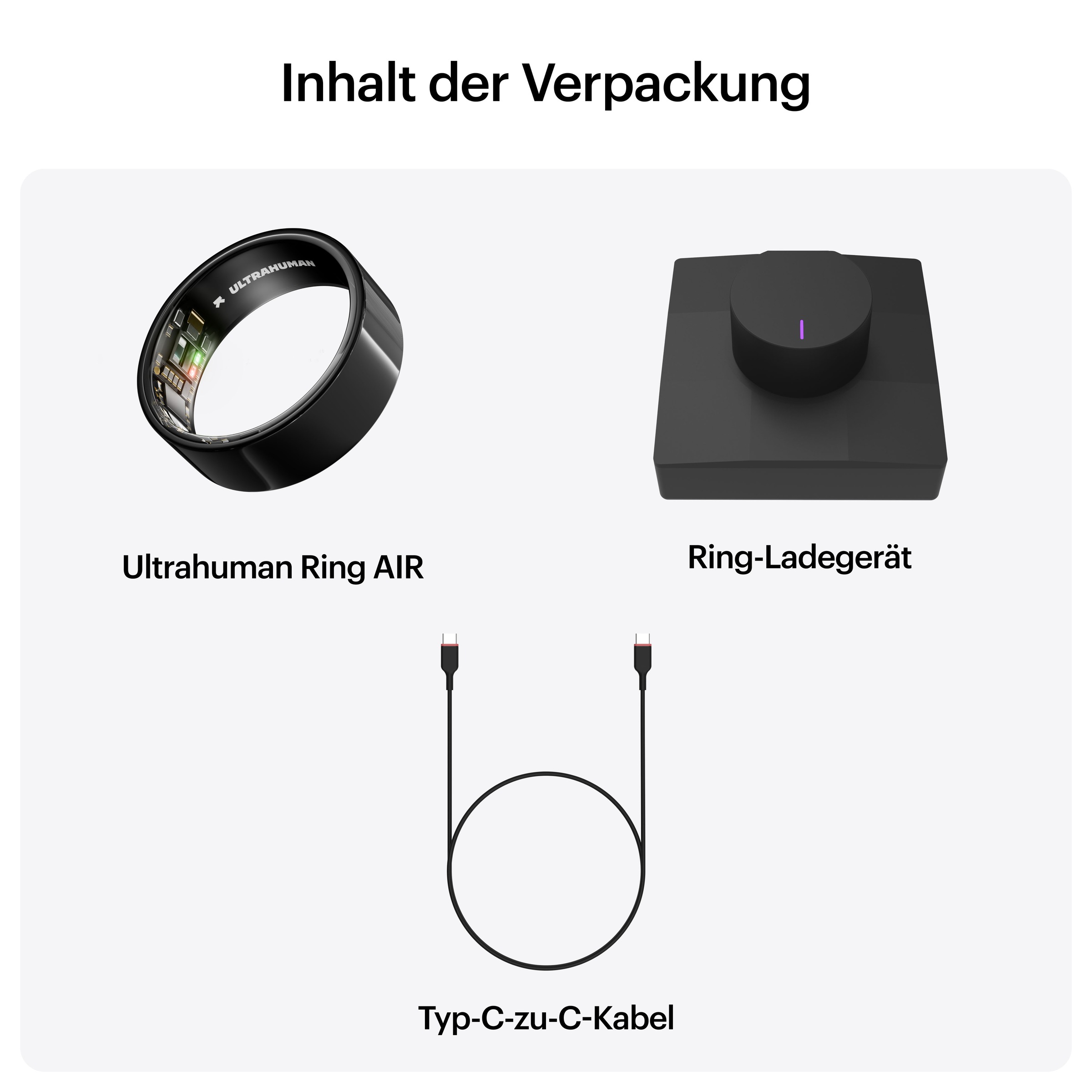 Ultrahuman Activity Tracker »Smartring AIR - Size 10« Schlaf- und Fitness-Tracker für Frauen und Männer