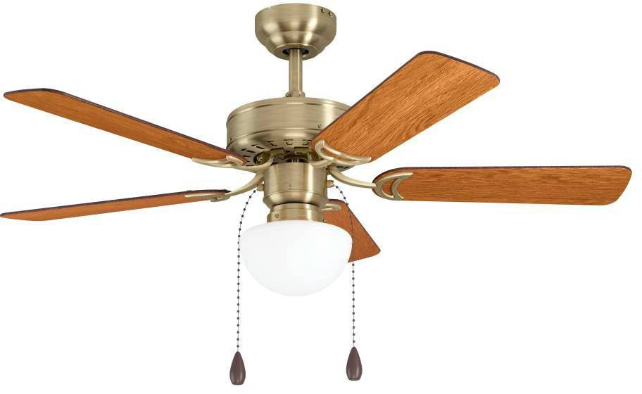 EGLO LED Deckenleuchte »CADIZ Deckenventilator«, 1 flammig, Leuchtmittel E27 | Leuchtmittel wechselbar, Deckenlampe, Ventilator mit Licht, Wendeflügel, Zugkette, Ø 107 cm