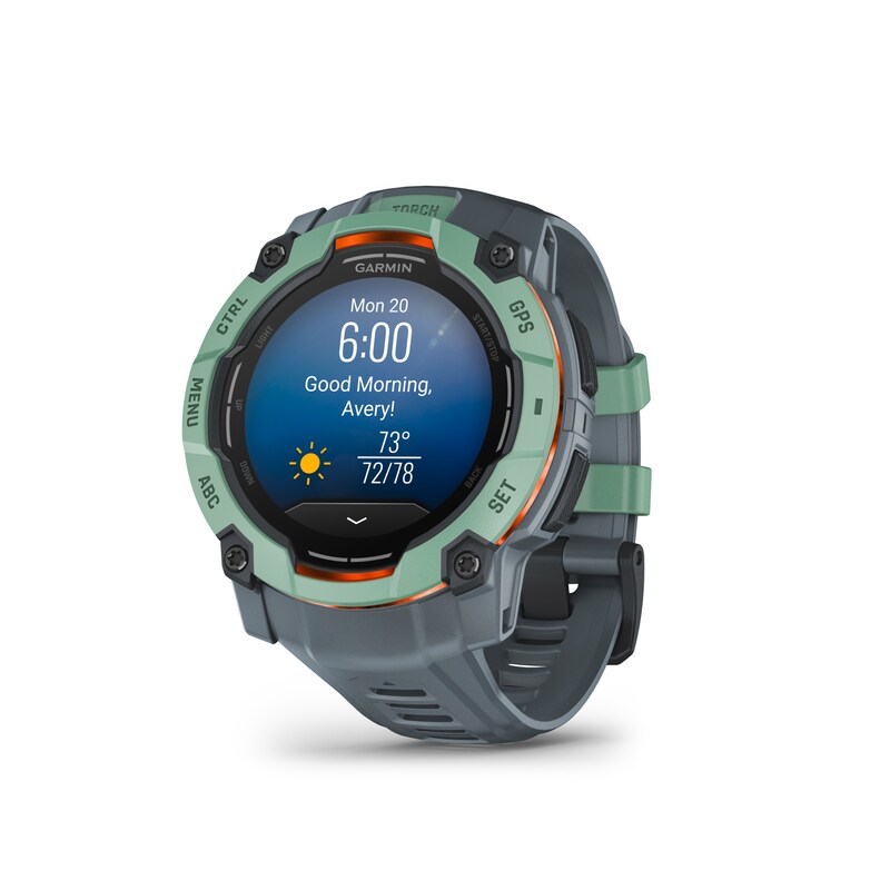 GARMIN Smartwatch »Instinct 3 AMOLED 50mm« (3, 3 cm / 1, 3;Thermometer;Beschleunigungssensor ′′) Grau