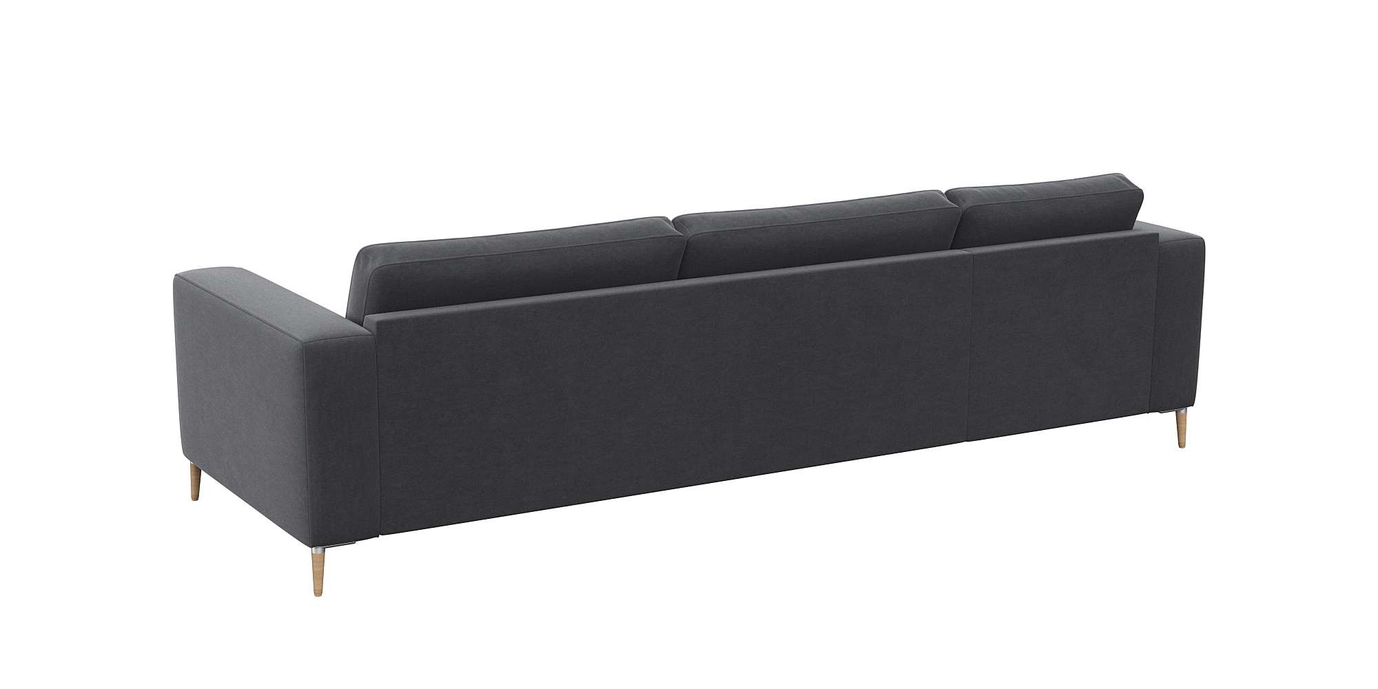 FLEXLUX Ecksofa »Fiore, Sitzaufbau mit hochwertigem Kaltschaum für mehr Sitzkomfort«, breite Armlehnen, L-Form, Füße Alu+ Eiche
