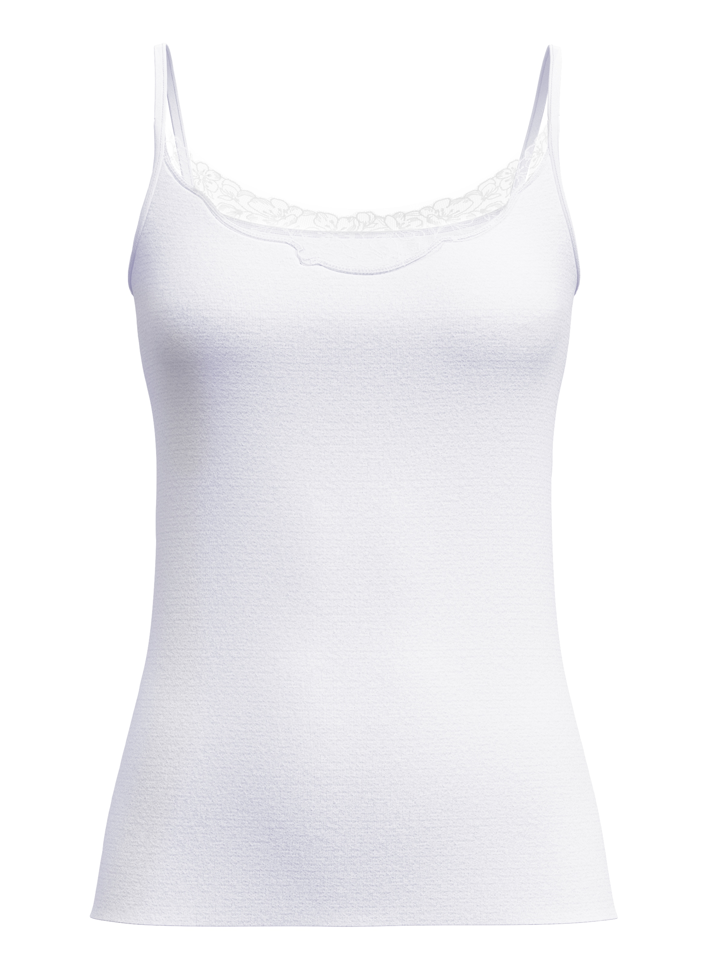 CALIDA Unterhemd »Cotton Desire«, Spitze am Dekolleté