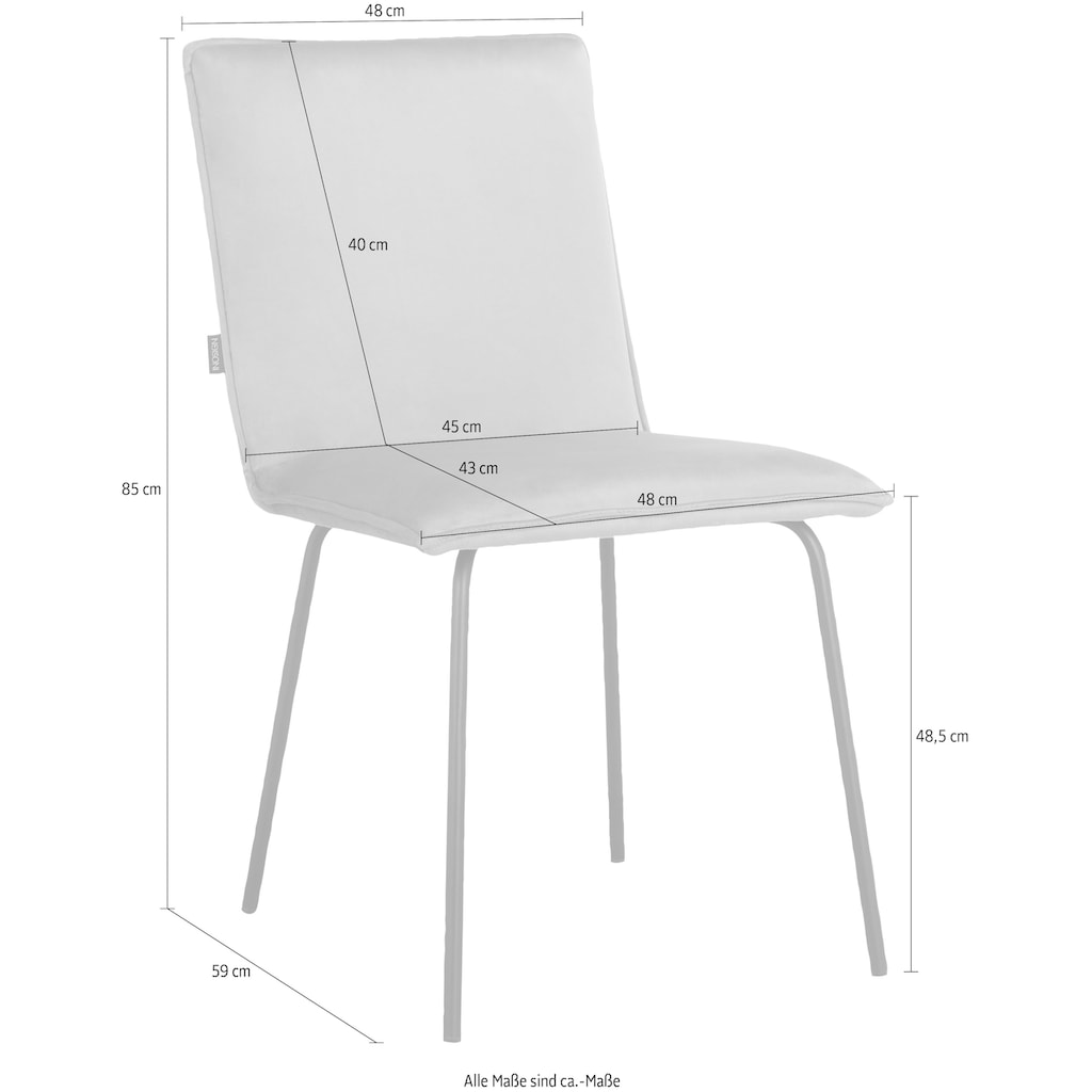 INOSIGN Esszimmerstuhl »Melong«, 2 St., Veloursstoff