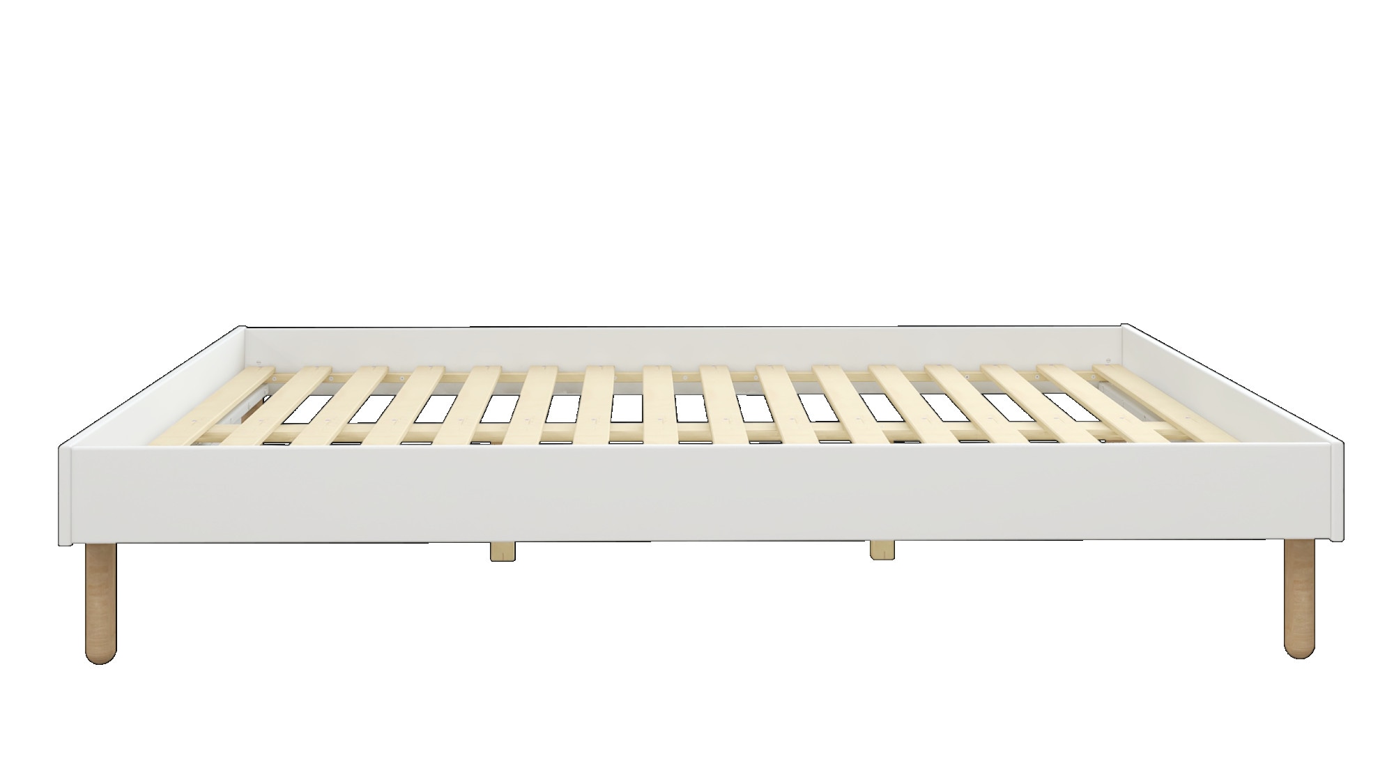 OTTO home Bett »Dagmar, Bettgestell, teilMDF, minimalistisches Design«, Breite 140 cm, inklusive feste Latten aus massiver Kiefer
