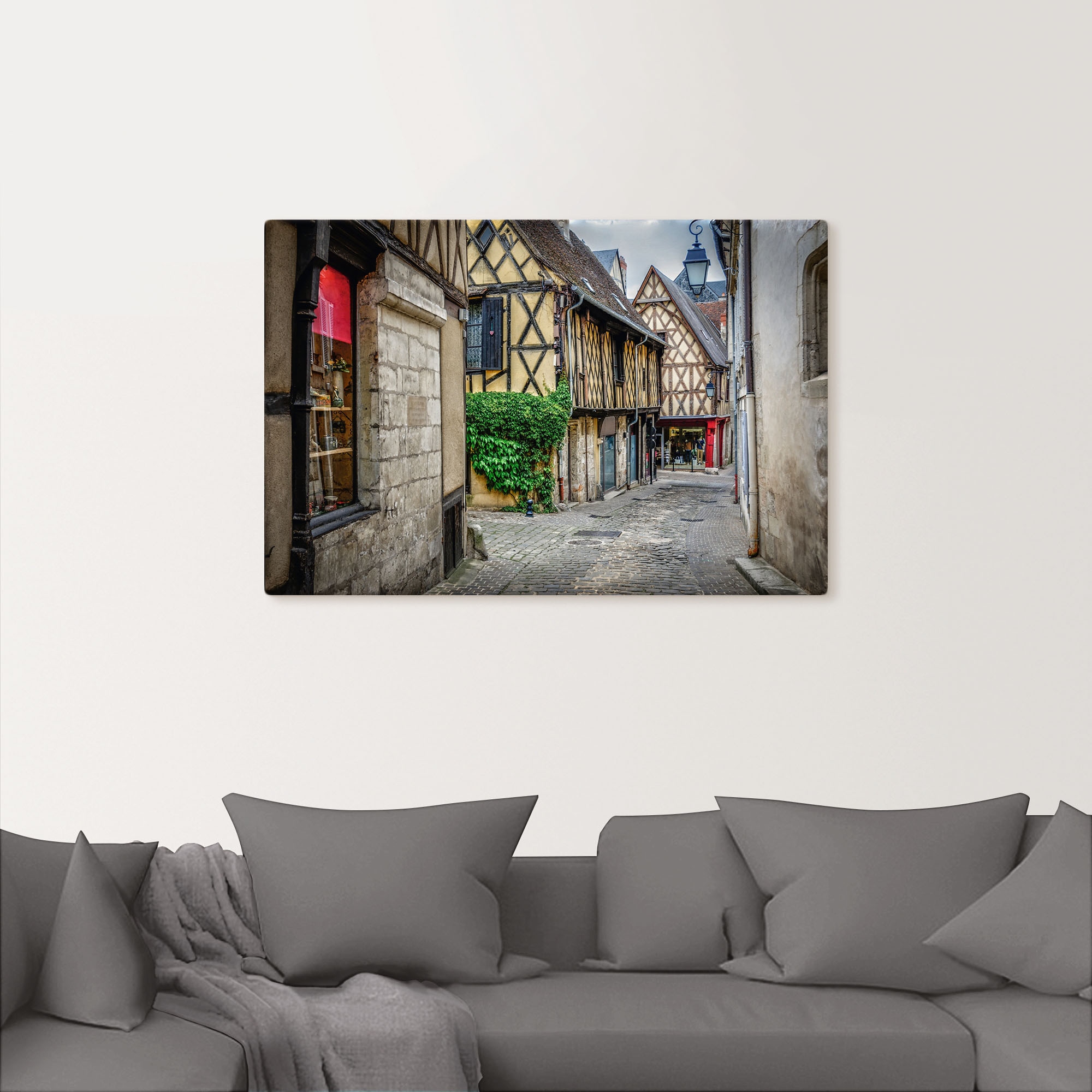 Artland Wandbild »Fachwerkhaeuser im Elsass - Frankreich«, Gebäude, (1 St.), als Alubild, Leinwandbild, Wandaufkleber oder Poster in versch. Größen