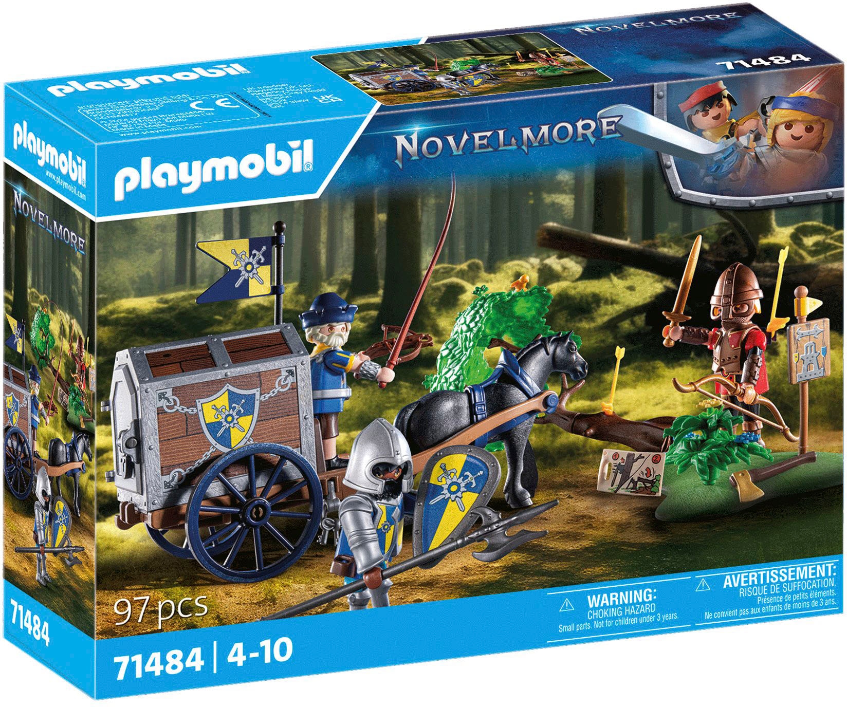 Playmobil® Konstruktions-Spielset »Überfall auf Transportwagen (71484), Novelmore«, (97 St.), Made in Europe