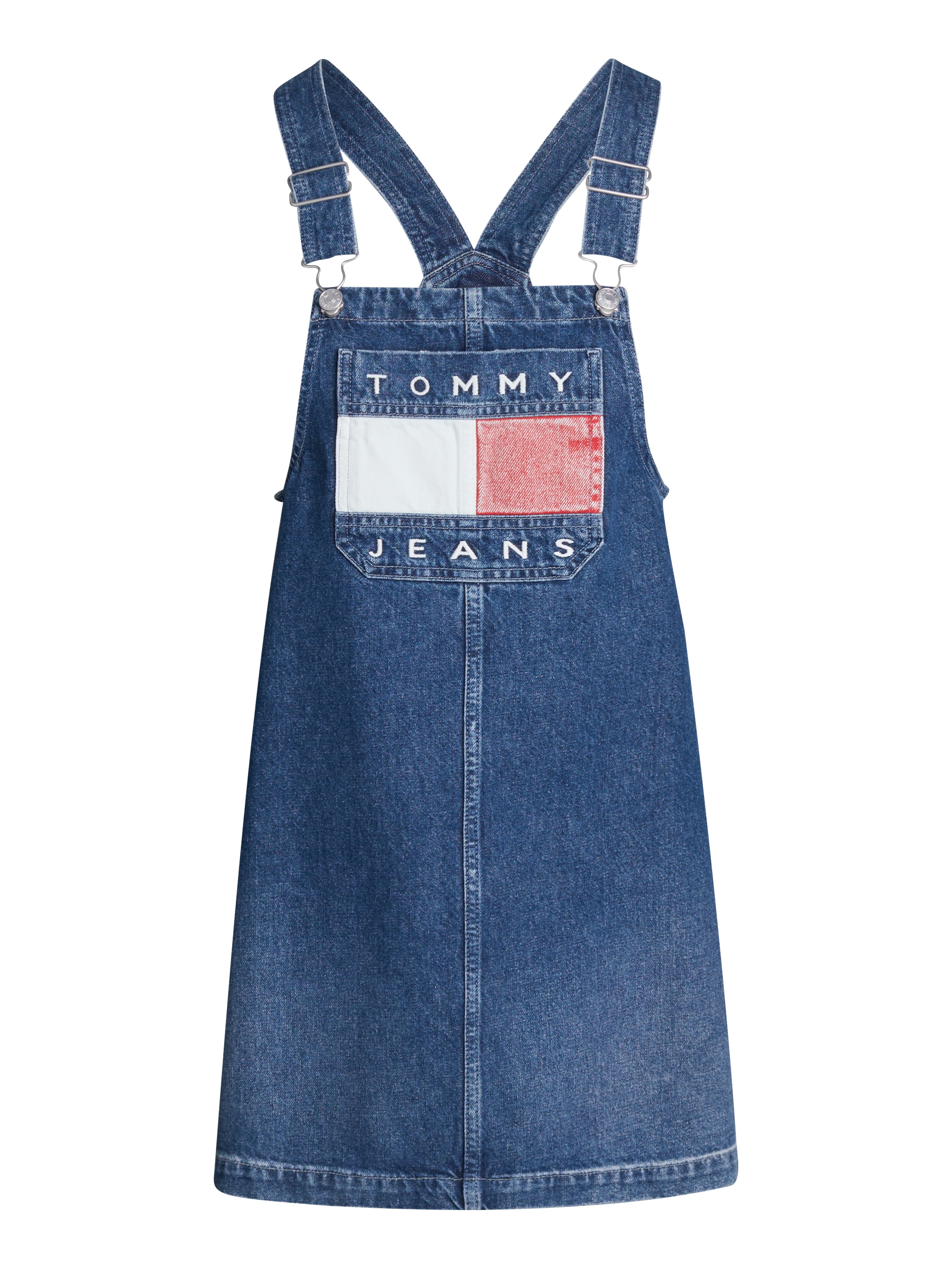 Tommy Jeans Jeanskleid »PINAFORE DRESS DH6031 EXT«, mit großem Logo