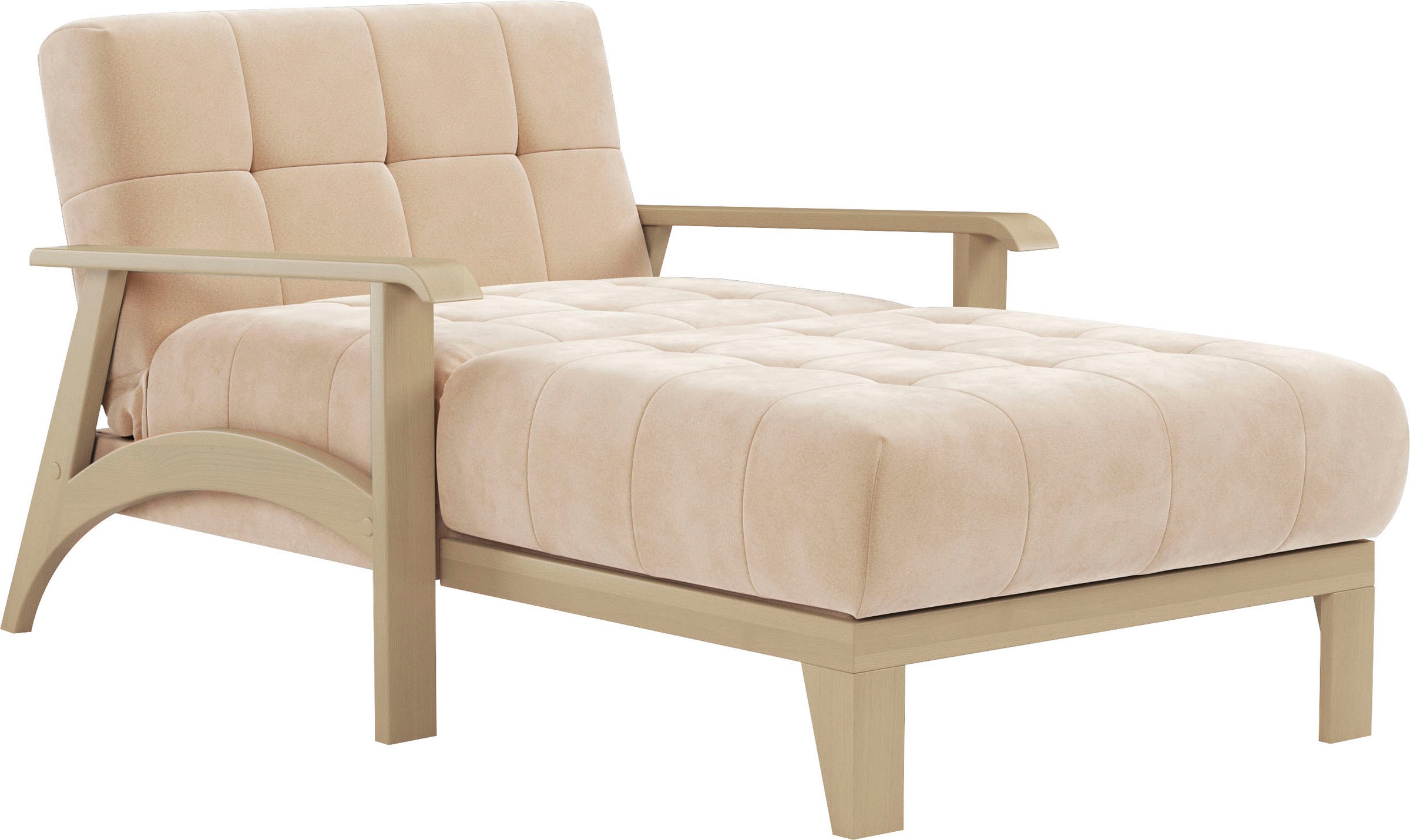 sit&more Recamiere »Billund«, Armlehnen aus Buchenholz in natur, verschiedene Bezüge und Farben