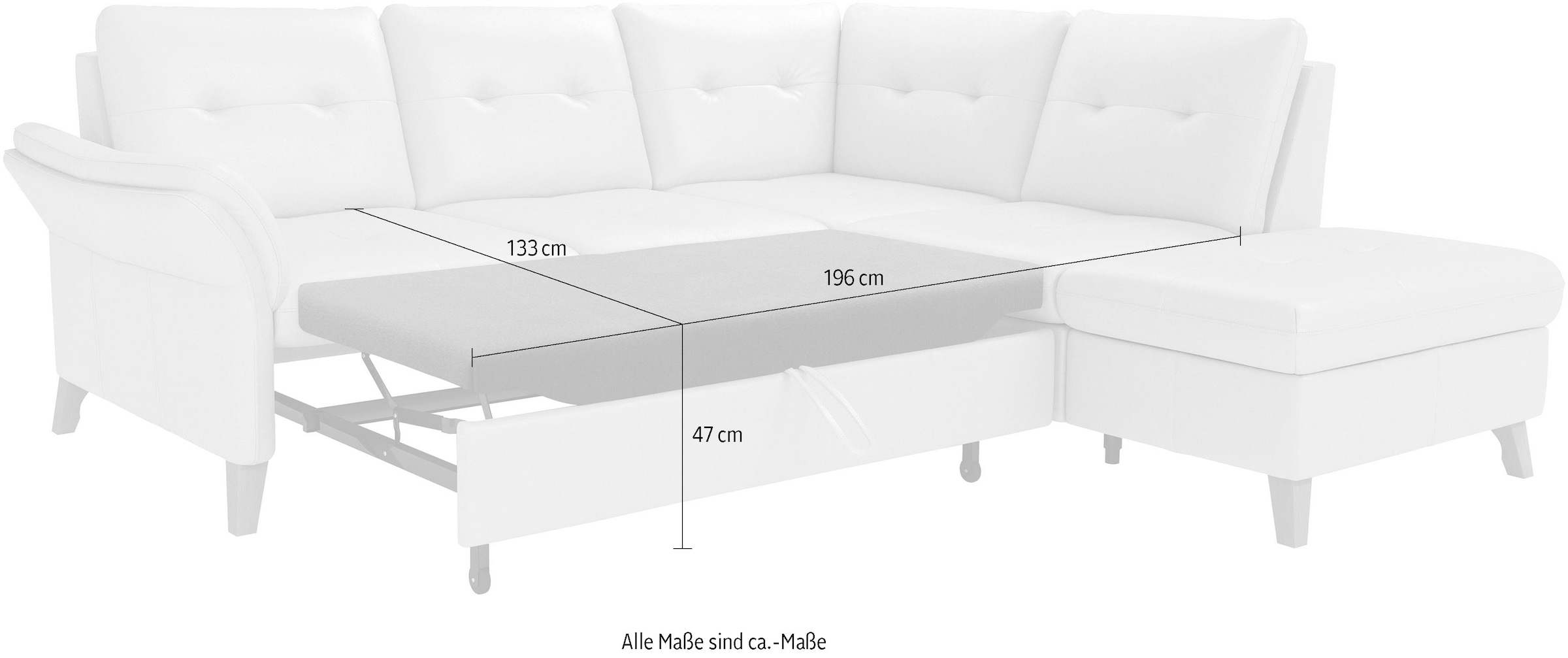 sit&more Ecksofa »Göteborg«, inkl. Sitztiefenverstellung, wahlweise mit Bettfunktion & Bettkasten