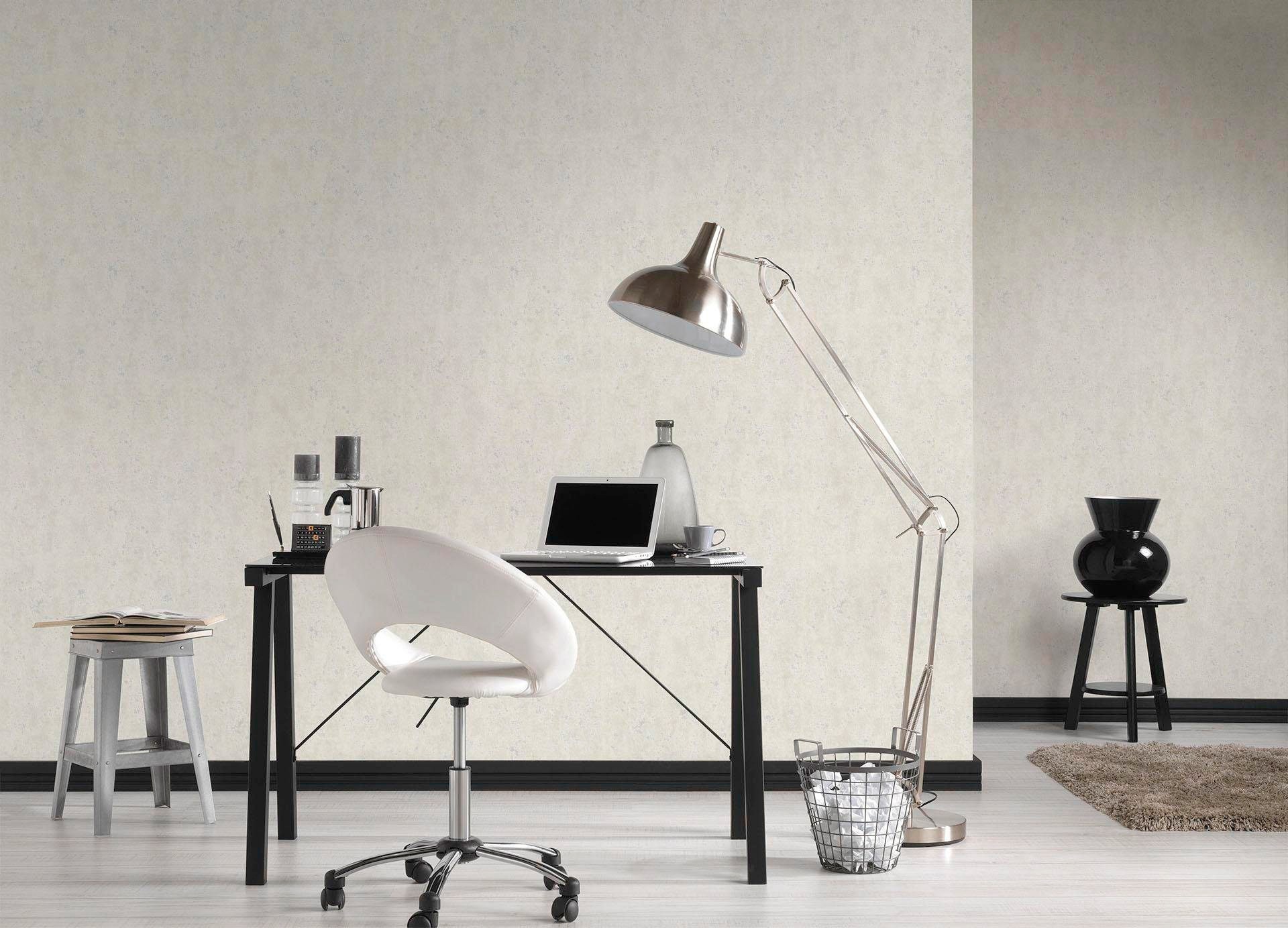 A.S. Création Vliestapete »Attractive 2 Tapete Steinoptik«, matt, Unitapete steinwand steinoptik loft strukturtapete glatt Grau