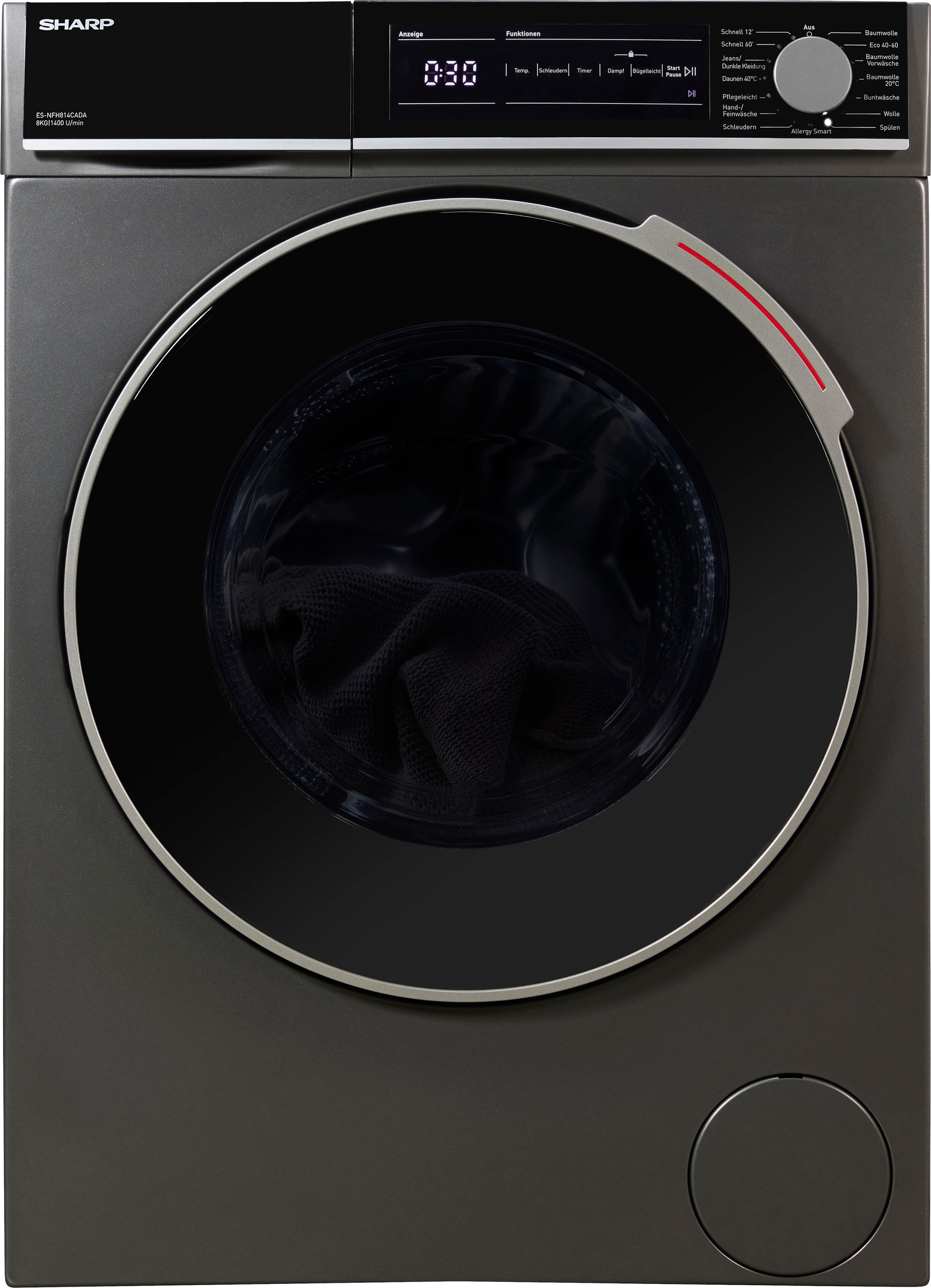 Sharp Waschmaschine »ES-NFH814CADA-DE«, 8 kg, 1400 U/min