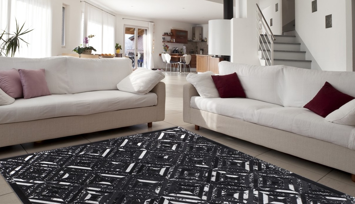Kayoom Teppich »Spark 410«, rechteckig, 8 mm Höhe, 100% Leder, Unikat, fuss günstig online kaufen