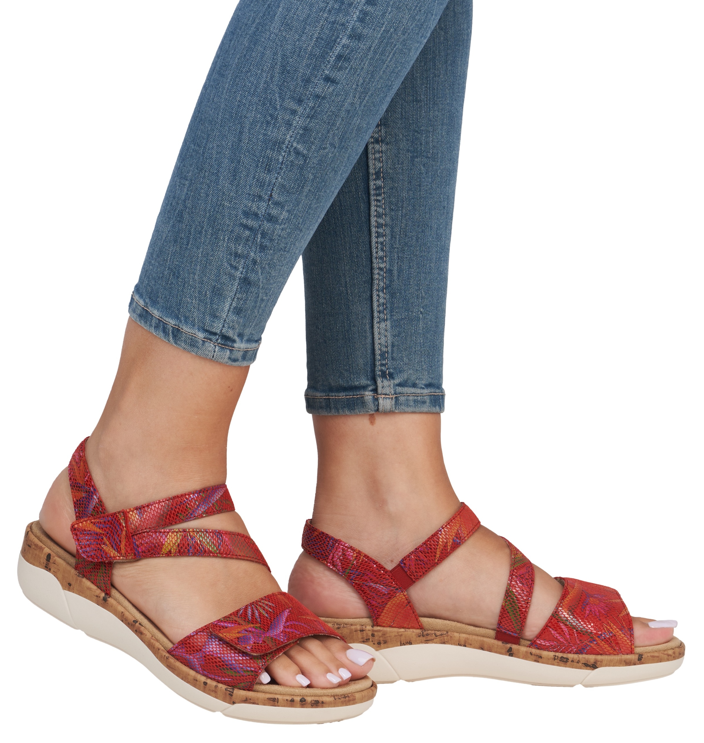 Remonte Keilsandalette  , Sommerschuh, Klettschuh, Riemchensandale mit Softfußbett