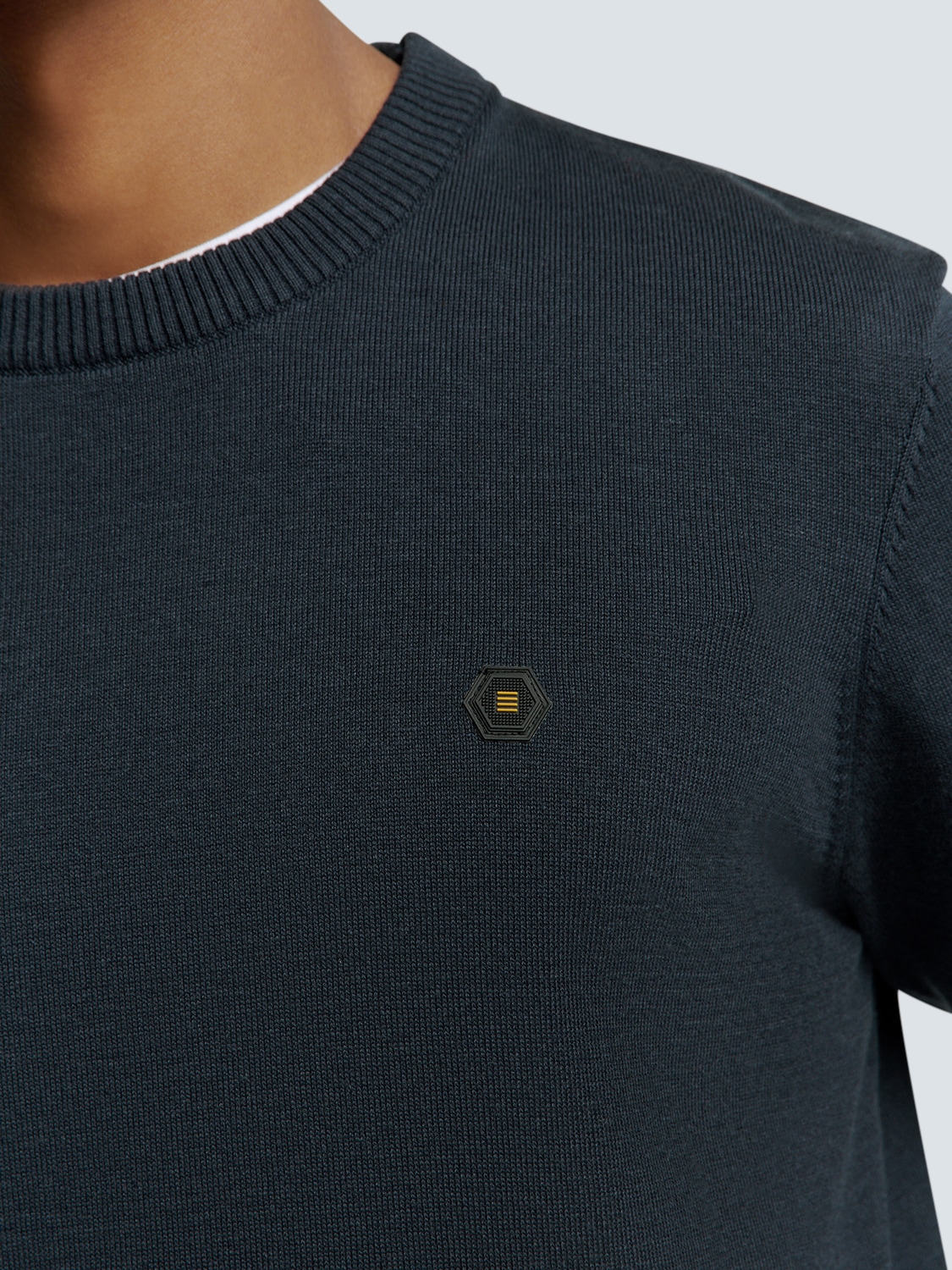 NO EXCESS Rundhalspullover »No Excess Zweifarbiger Pullover von Timeless Basics«