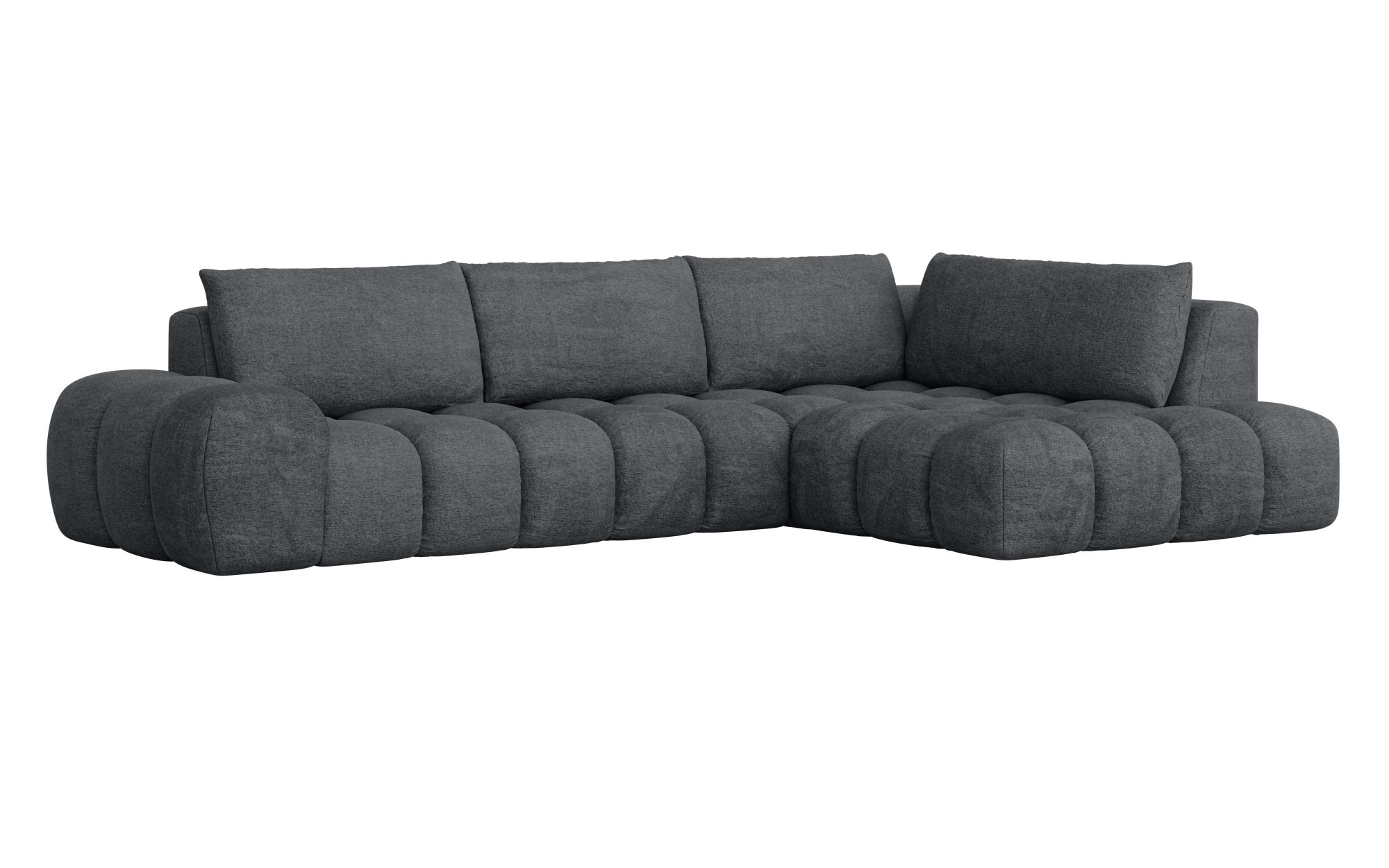 INOSIGN Ecksofa »AZITA klein, L-Form, elegant und bequem Designsofa«, lose Rückenkissen, traumhafte Steppung, Maße B/T/H: 296/176,5/89 cm