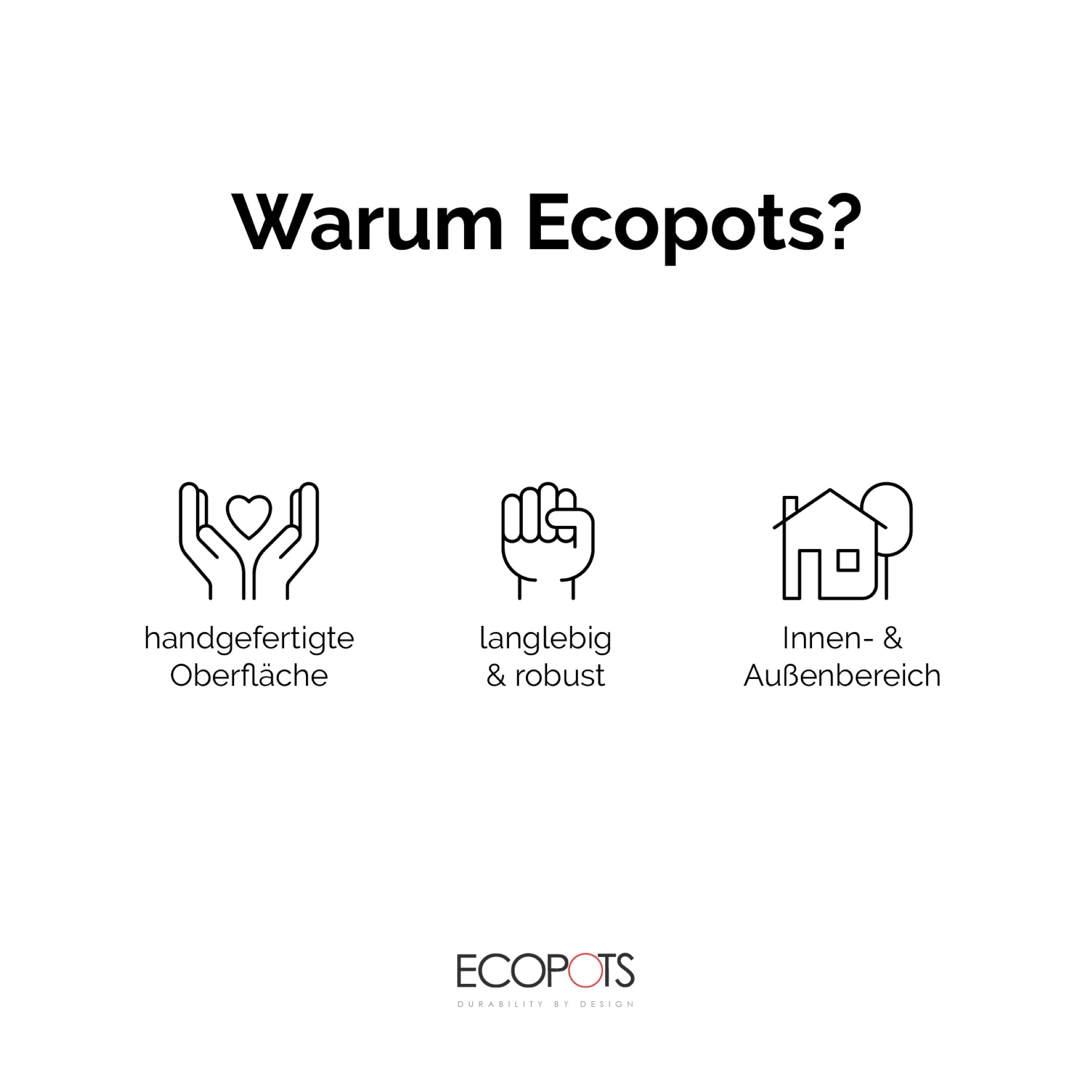 ECOPOTS Blumentopf »Amsterdam Mini«, (Set, 4 St.), in verschiedenen Größen