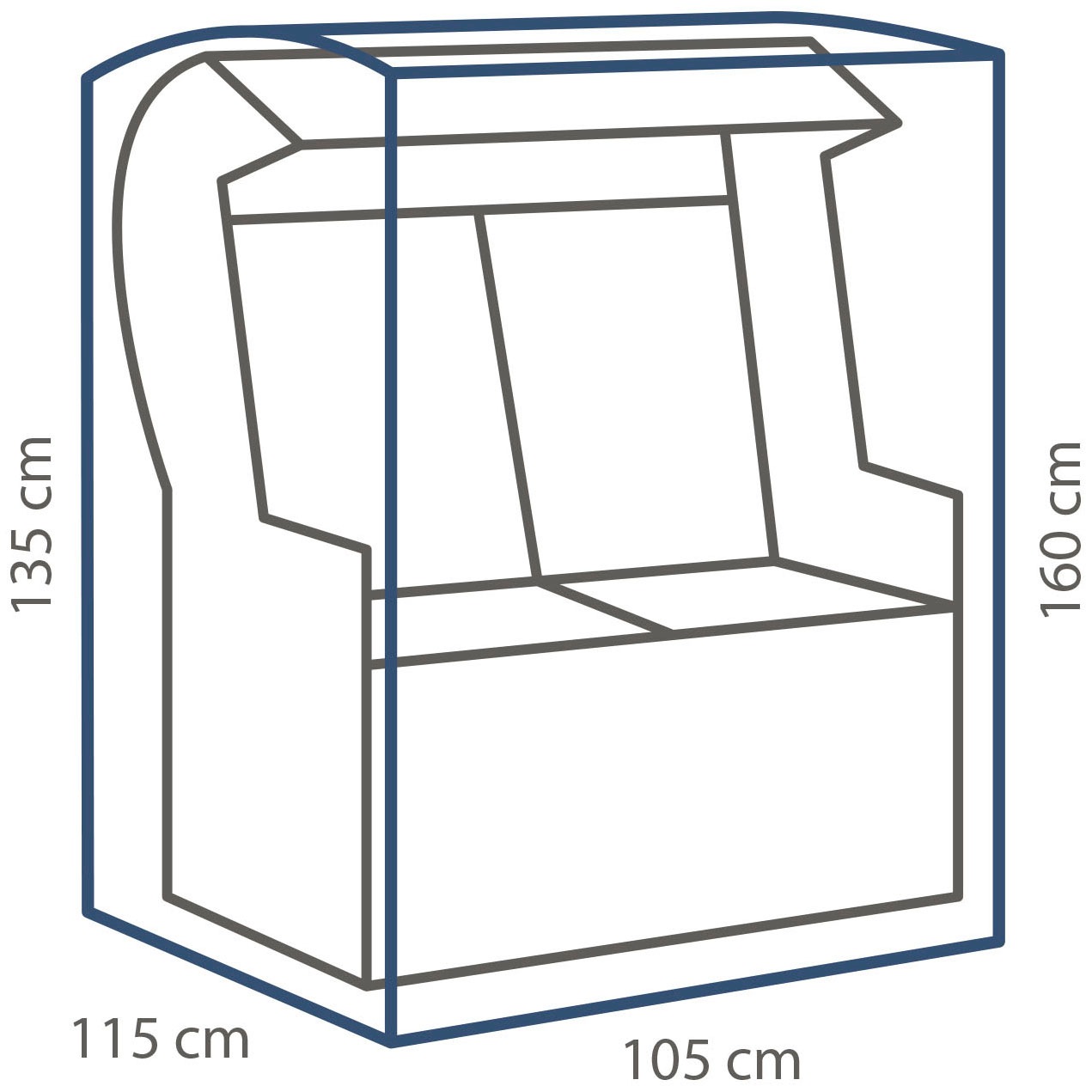 winza outdoor covers Strandkorb-Schutzhülle »Outdoor Cover«, wasserdicht, UV beständig, erhältlich in verschiedenen Größen