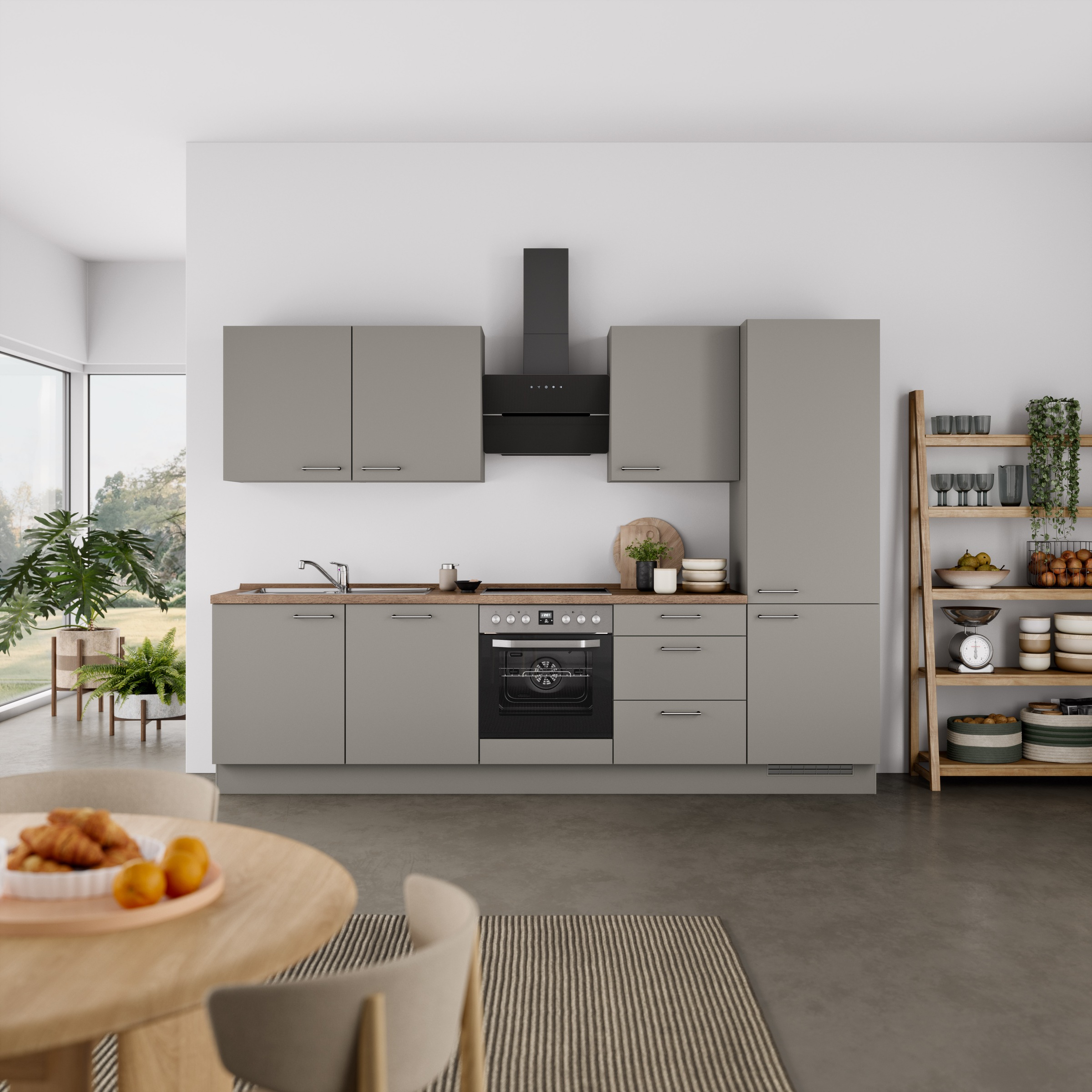 nobilia® Küchenzeile »"Laser II", Ausrichtung wählbar, Breite 300 cm« vormo günstig online kaufen