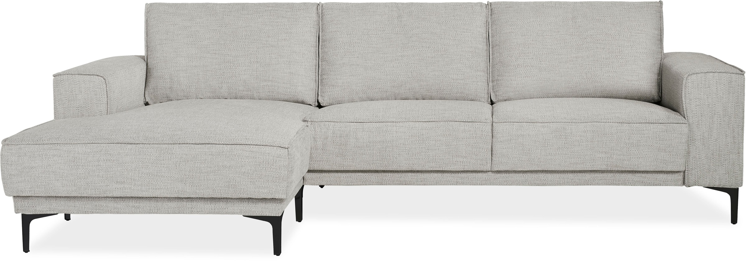 Places of Style Ecksofa »Polsterecke Oland, Struktur, Flachgewebe, Luxus-Mi günstig online kaufen