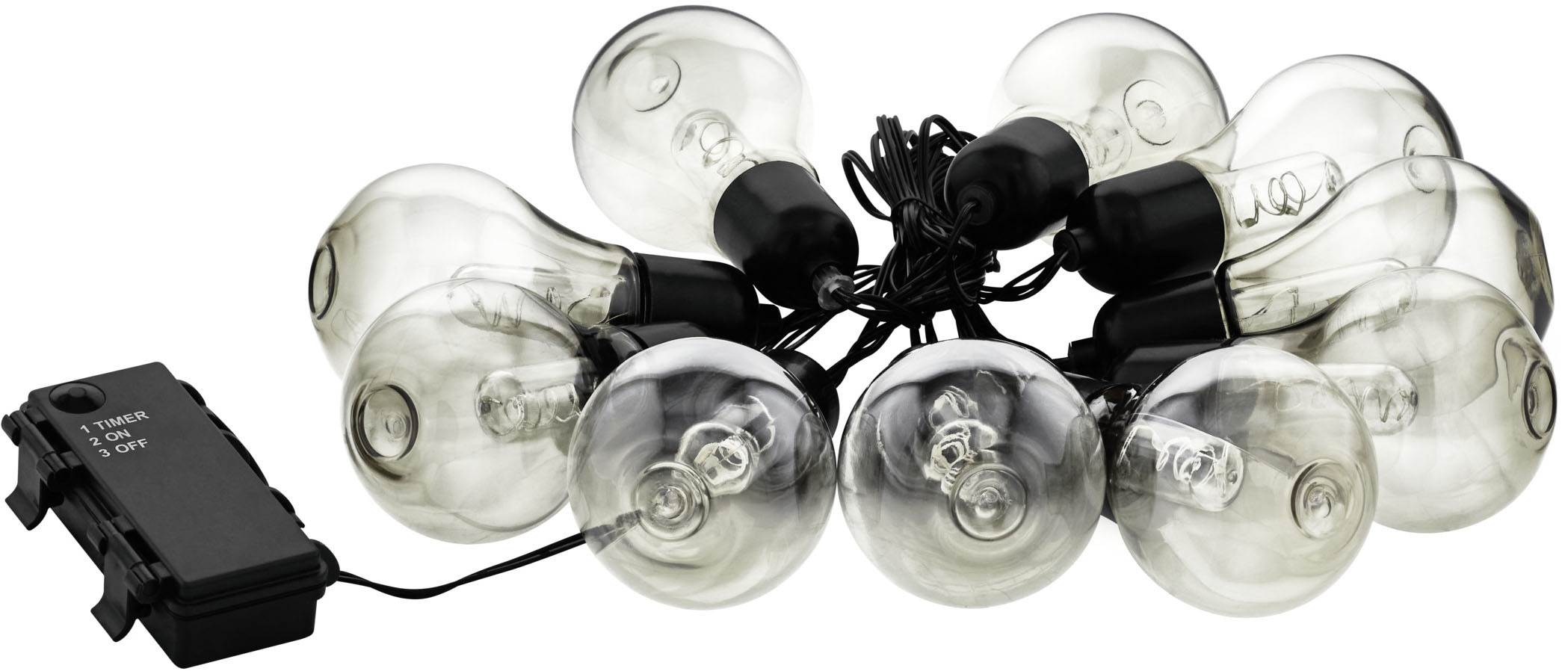 EGLO Lichterkette »LED Lichterkette Libisa, Balkon Deko, Kette mit Glühbirnen, IP44« 10 Stk.-flammig aus Kunststoff, 10 Leuchtmittel, 4,05m Kabel