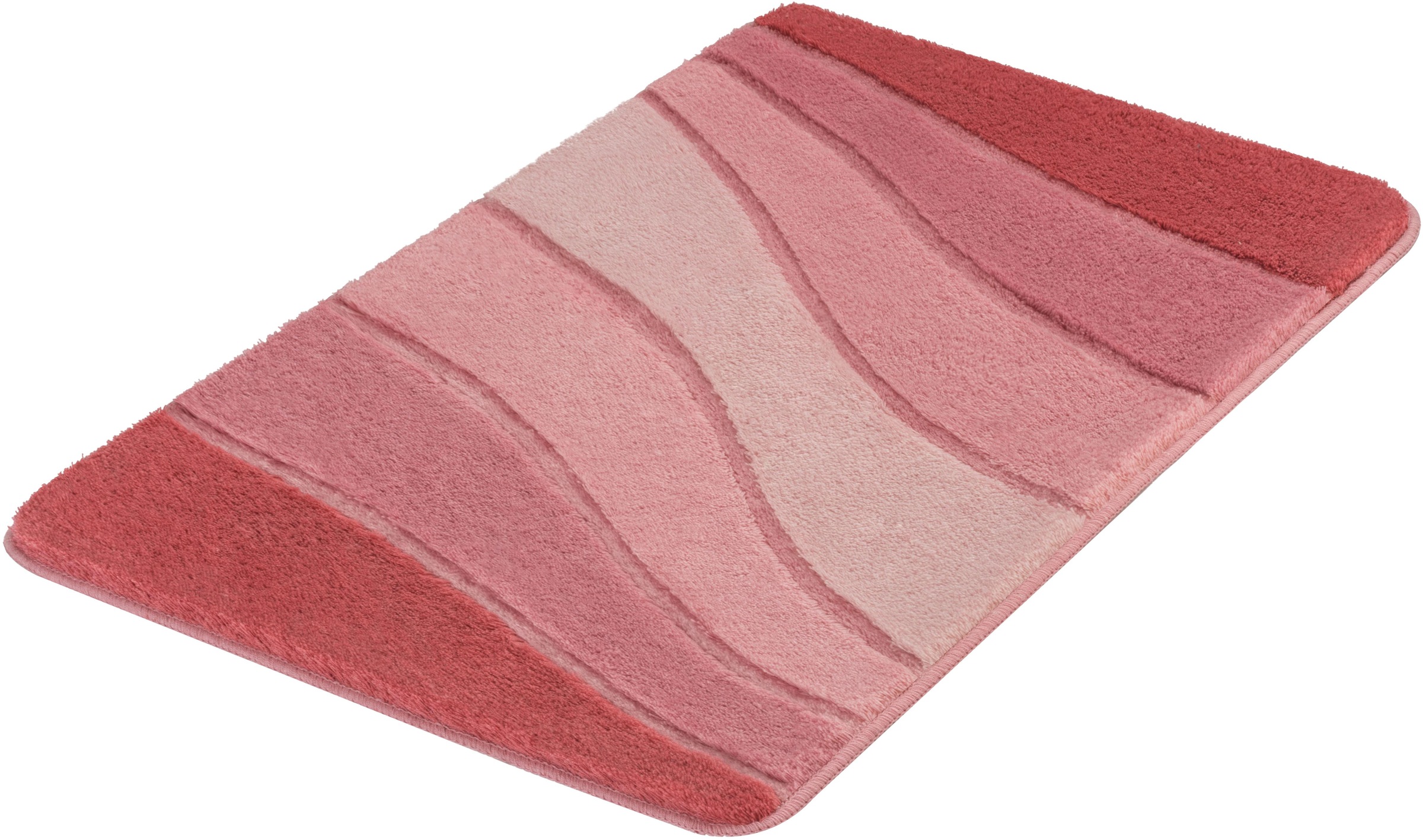 MEUSCH Badematte »Ocean«, rutschhemmend beschichtet, fußbodenheizungsgeeignet, Badteppich, Wellen Design, mit Farbverlauf, Hoch-Tief Effekt, waschbar