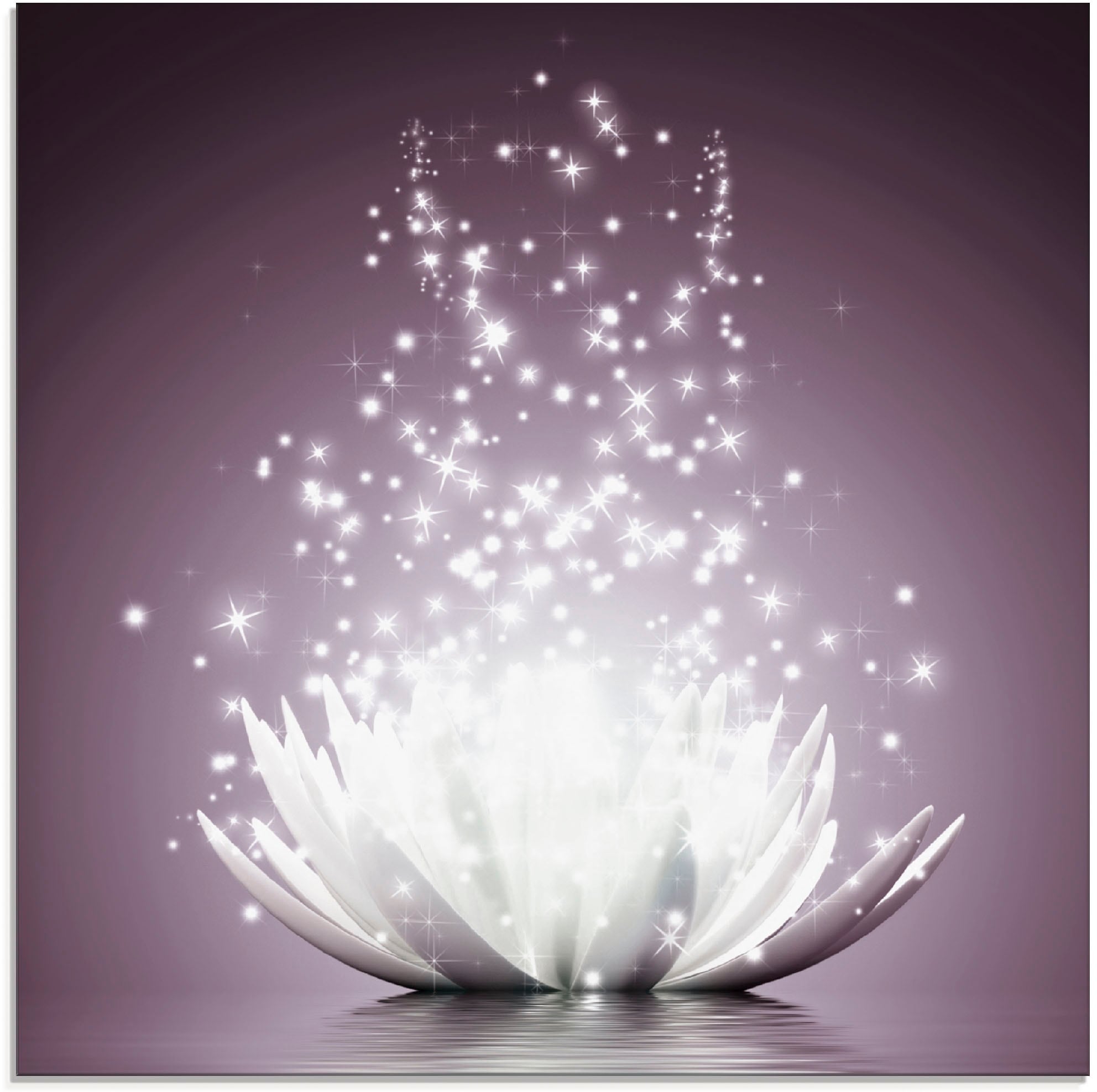 Artland Glasbild »Magie der Lotus-Blume«, Blumen, (1 St.), in verschiedenen Größen