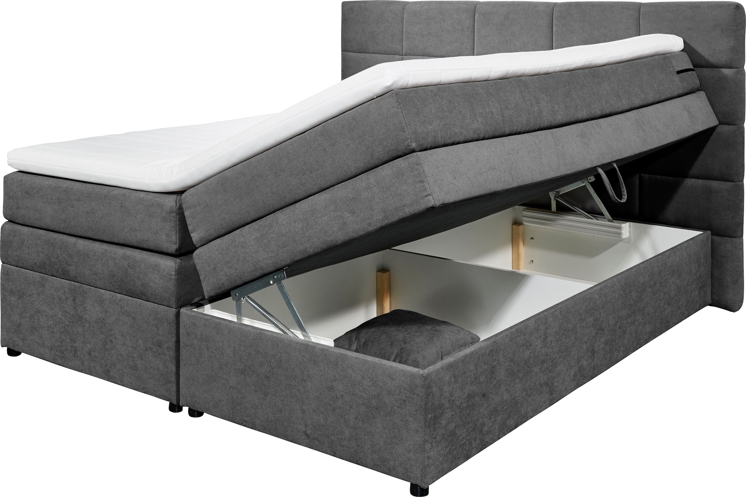 ED EXCITING DESIGN Boxspringbett »Tacoma«, inkl. Bettkasten und Topper