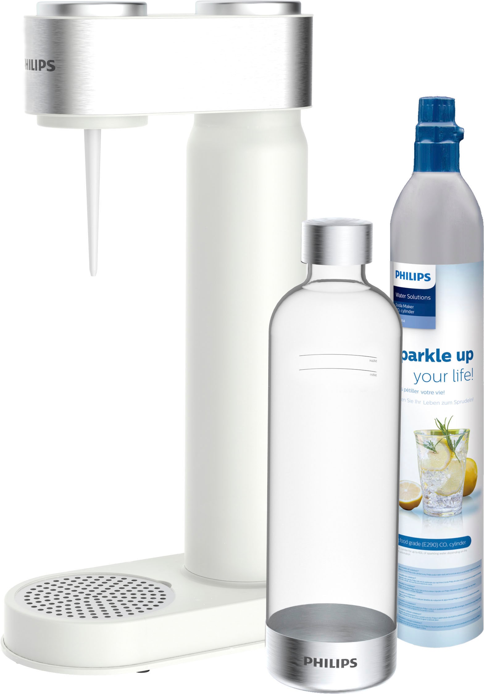 Wassersprudler »Viva«, & CO2-Zylinder,1L Kunststoff-Flasche