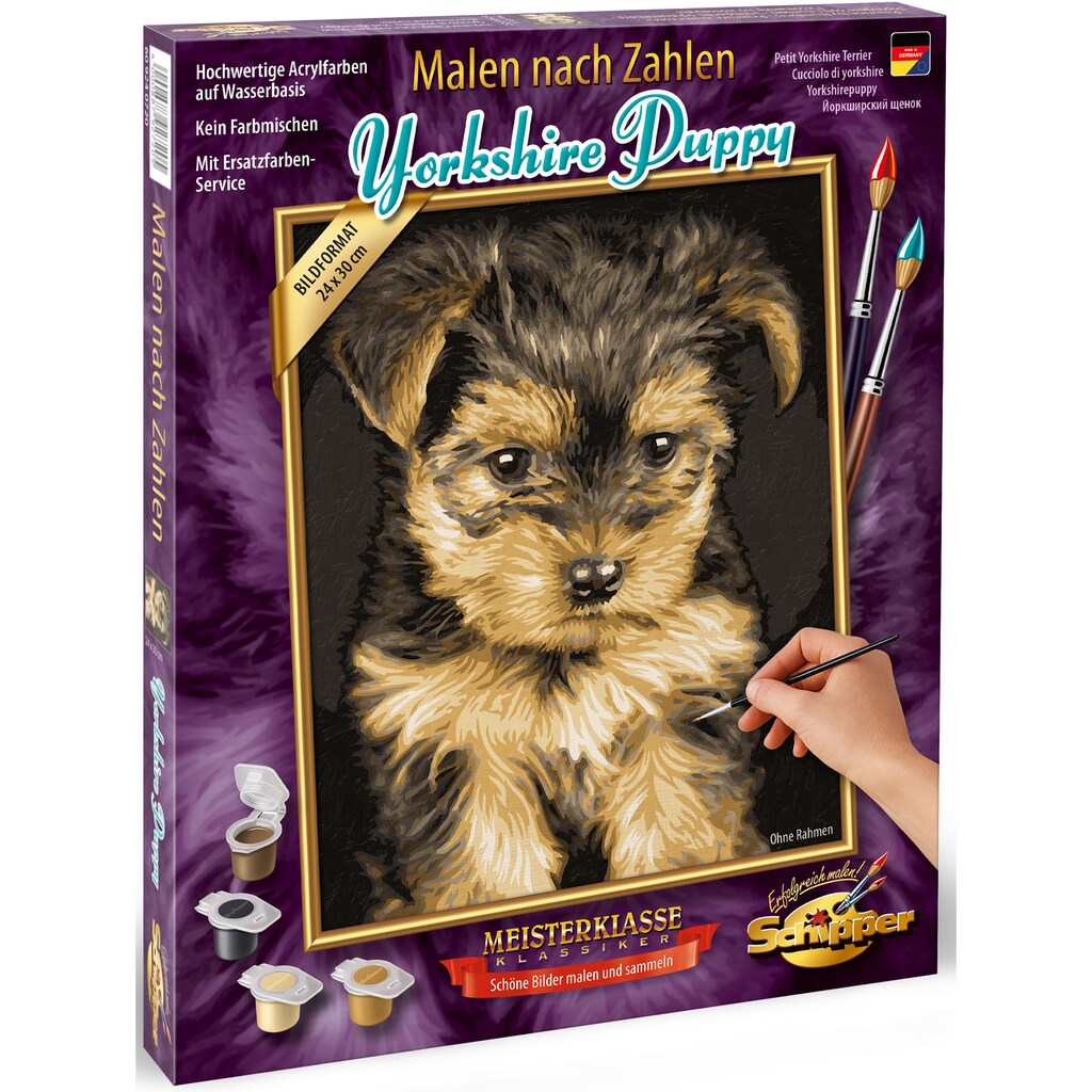 Schipper Malen nach Zahlen »Meisterklasse Klassiker - Yorkshire Puppy«, Made in Germany