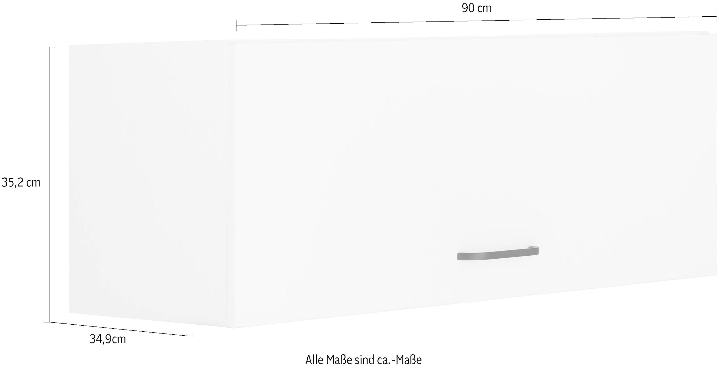 OPTIFIT Klapphängeschrank »Elga«, Metallgriff, cm und Breite kaufen auf mit 90 Raten Soft-Close-Funktion