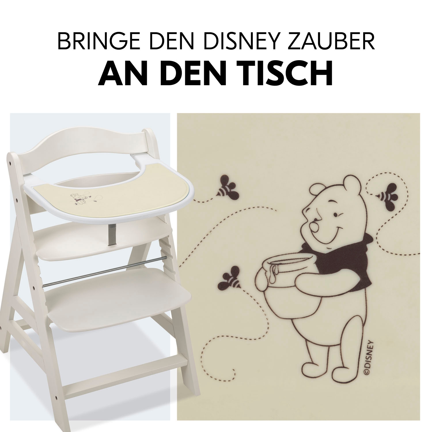 Hauck Platzset »Highchair Tray Mat, Disney Pooh Dusty Beige«, für Hochstuhl-Essbretter