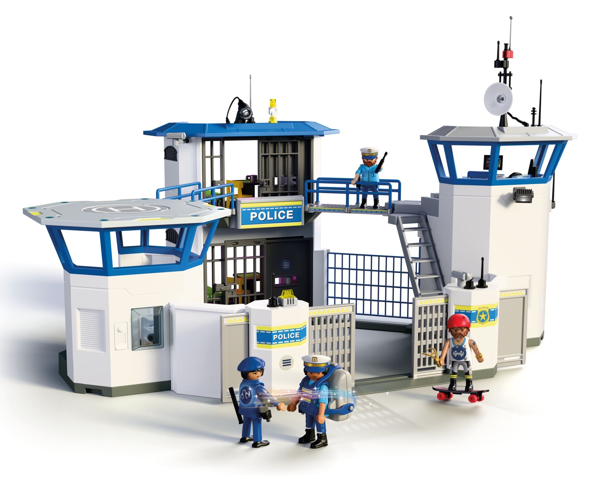Playmobil® Konstruktions-Spielset »Playmobil Hi! Ready-To-Play Set Polizei (71873), City Action« Made in Europe